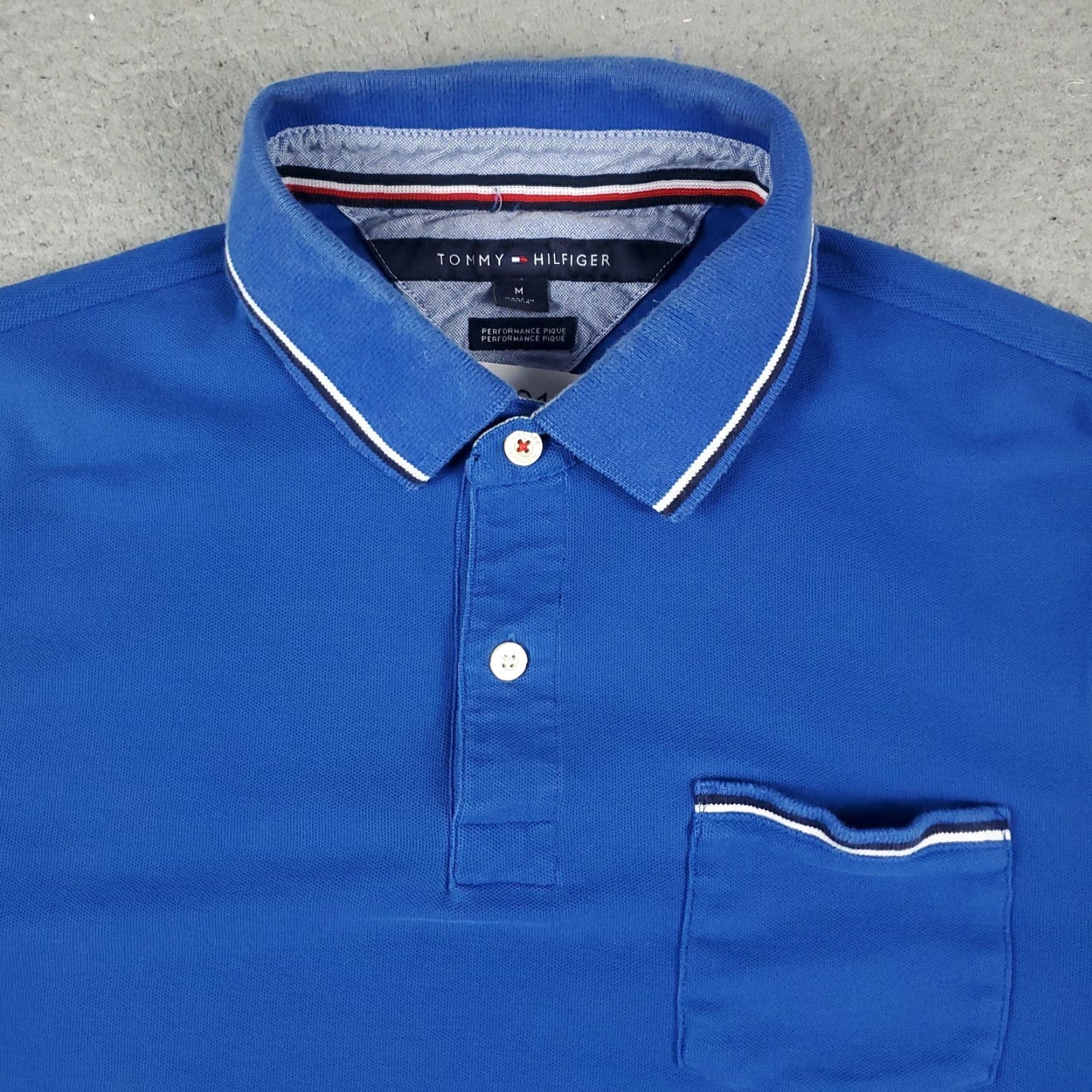 Tommy Hilfiger Tommy Hilfiger Polo Shirt Mens Medium Blue Casual Short Sleeve Regular Fit Size US M / EU 48-50 / 2 - 2 Thumbnail