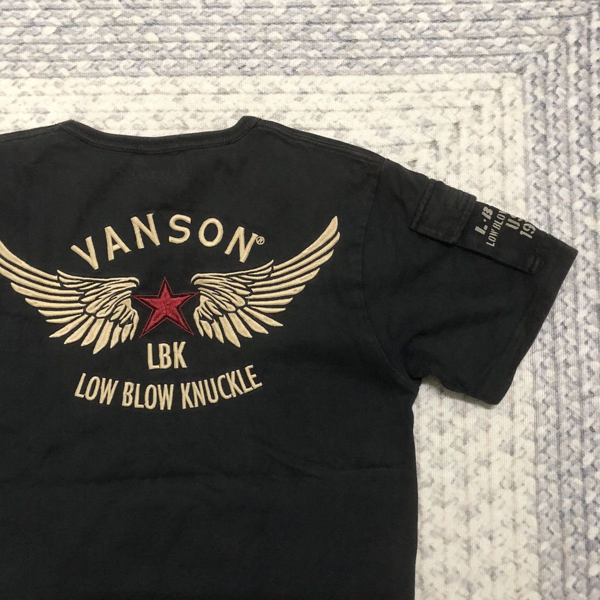Japanese Brand × Seditionaries × Vanson Leathers Rare Sunfaded Vanson Cottons Camouflage Pocket Tees Size US XS / EU 42 / 0 - 11 Thumbnail