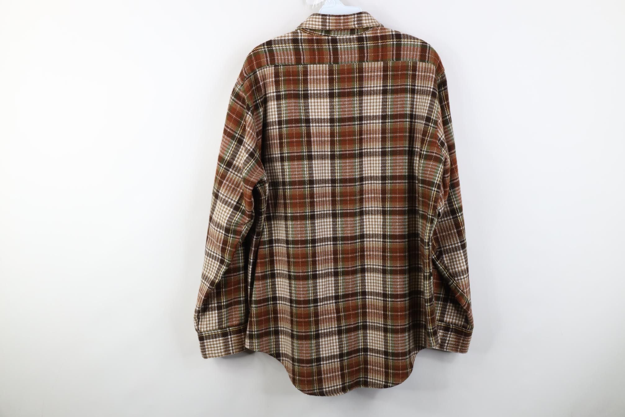 Vintage Vintage 70s 80s Streetwear Tone Knit Collared Button Shirt Size US XL / EU 56 / 4 - 11 Thumbnail