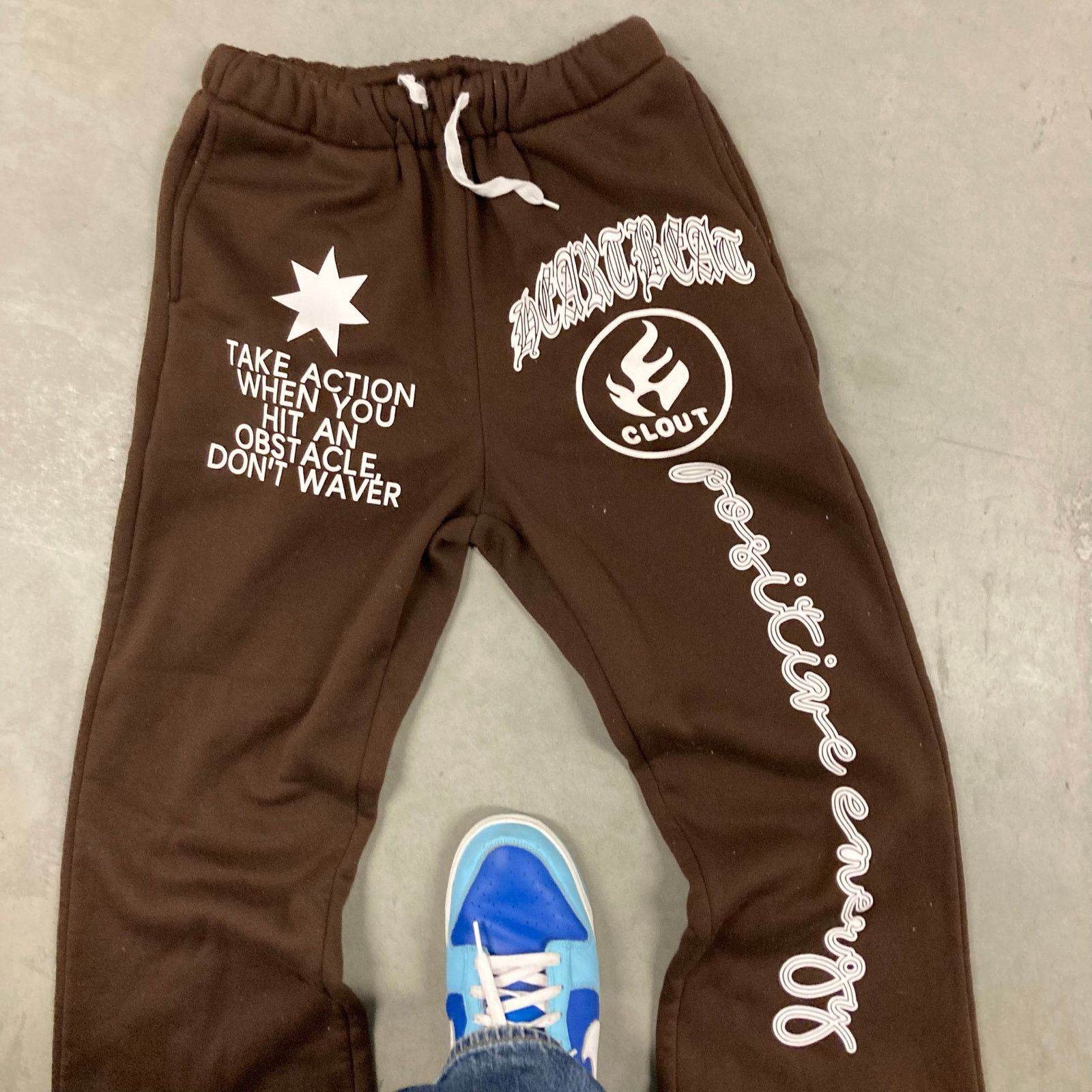 Vintage Brown graphic Flared Sweatpants 27x28 Size US 27 - 4 Thumbnail