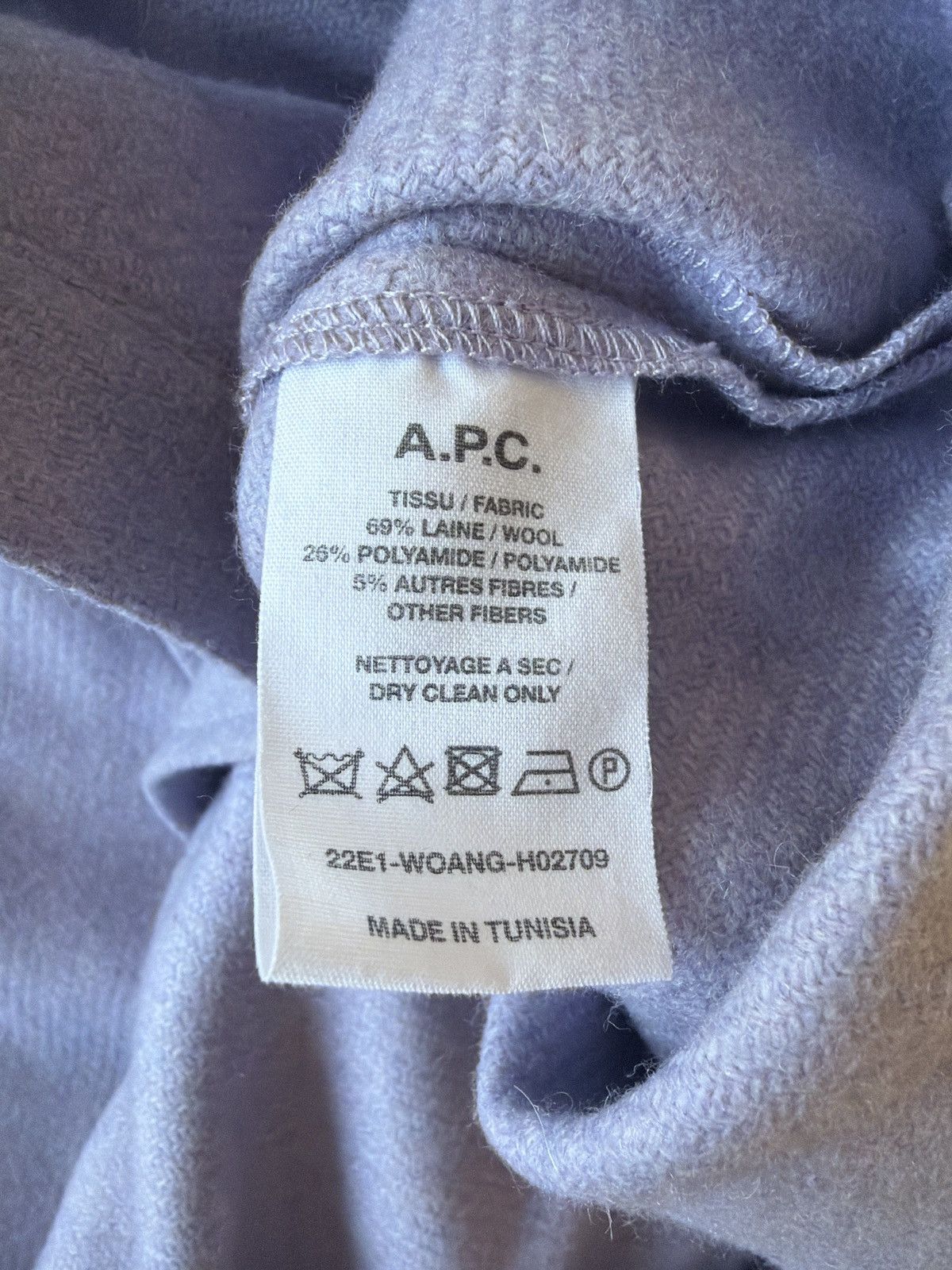 A.P.C. Lavender Wool Shirtjacket Size US L / EU 52-54 / 3 - 4 Thumbnail