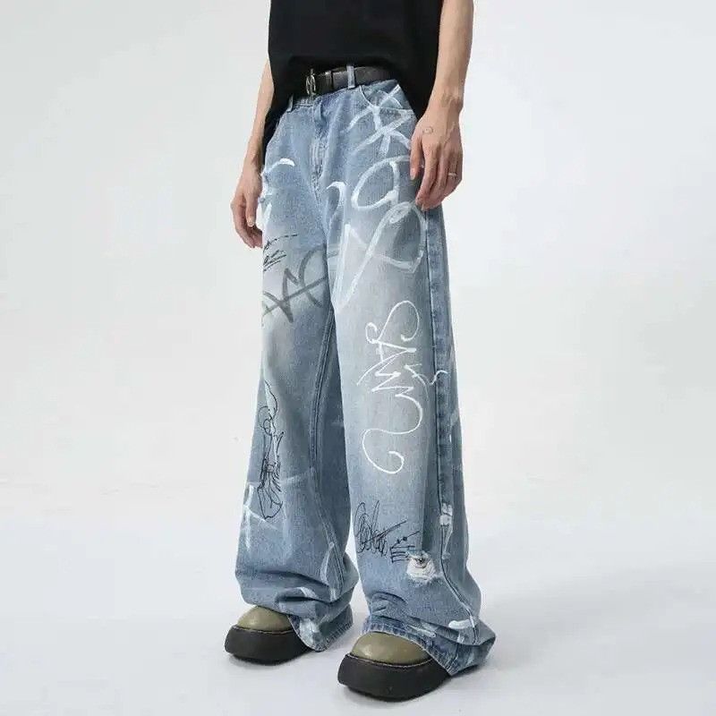 Denime × Jean Wear Graffiti High Street Denim Size US 32 / EU 48 - 1 Thumbnail