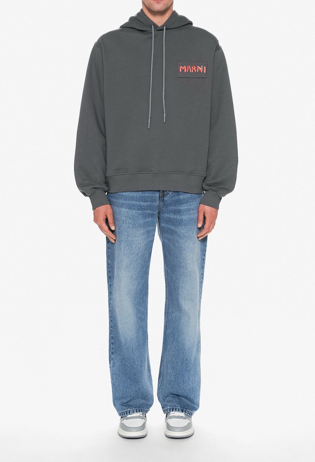 Marni Last Marni Logo Cotton Gray Hoodie Size US L / EU 52-54 / 3 - 4 Thumbnail