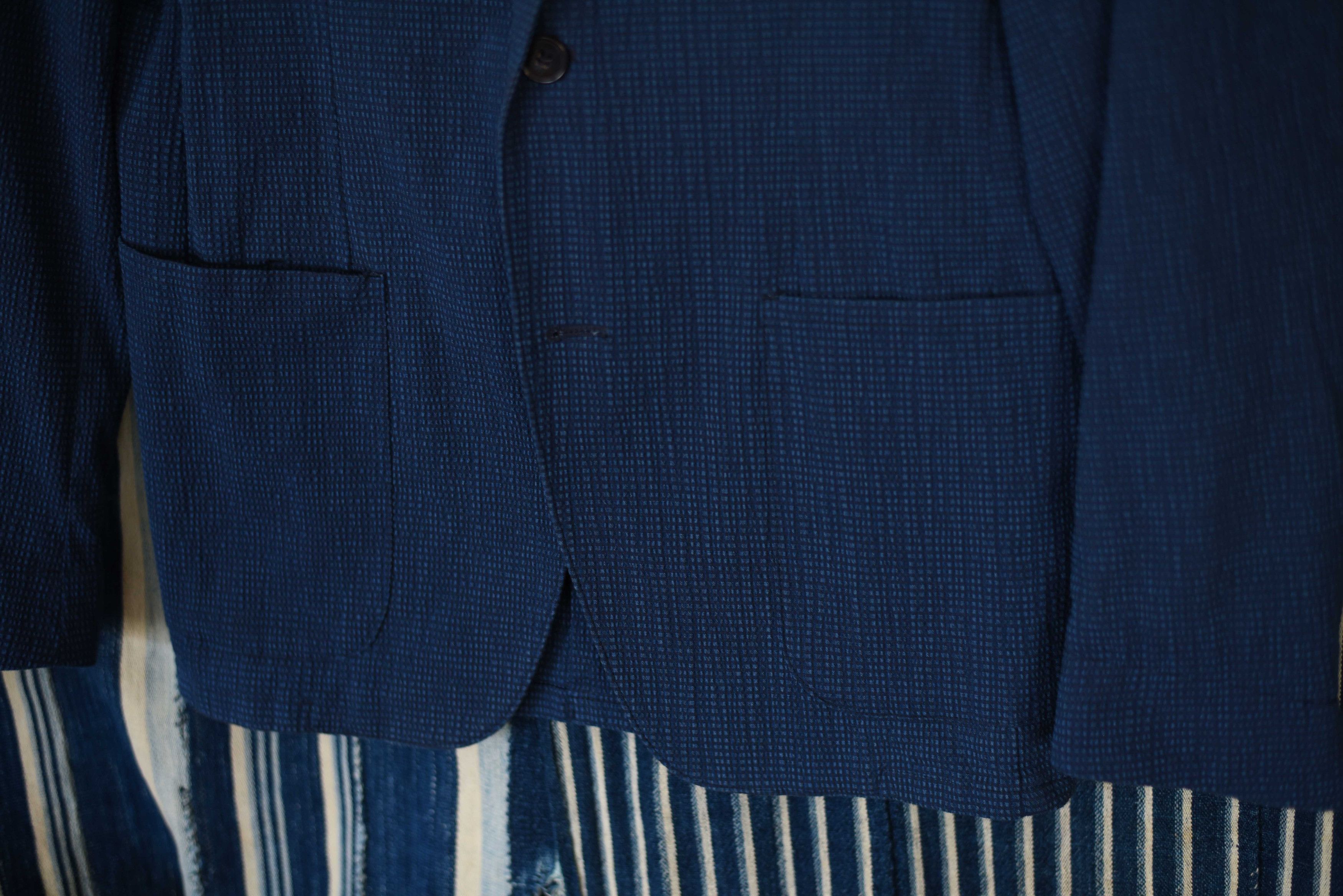 Officine Generale Officine Generale Seersucker Lightest Jacket Blazer Blue 36 Size US S / EU 44-46 / 1 - 4 Thumbnail