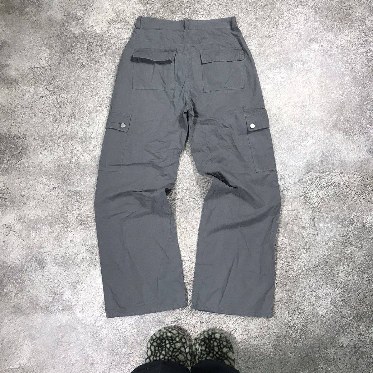 Vintage Y2K Baggy Cargo Pants Flared Parachute Streetwear Faded 29 Size US 29 - 6 Thumbnail