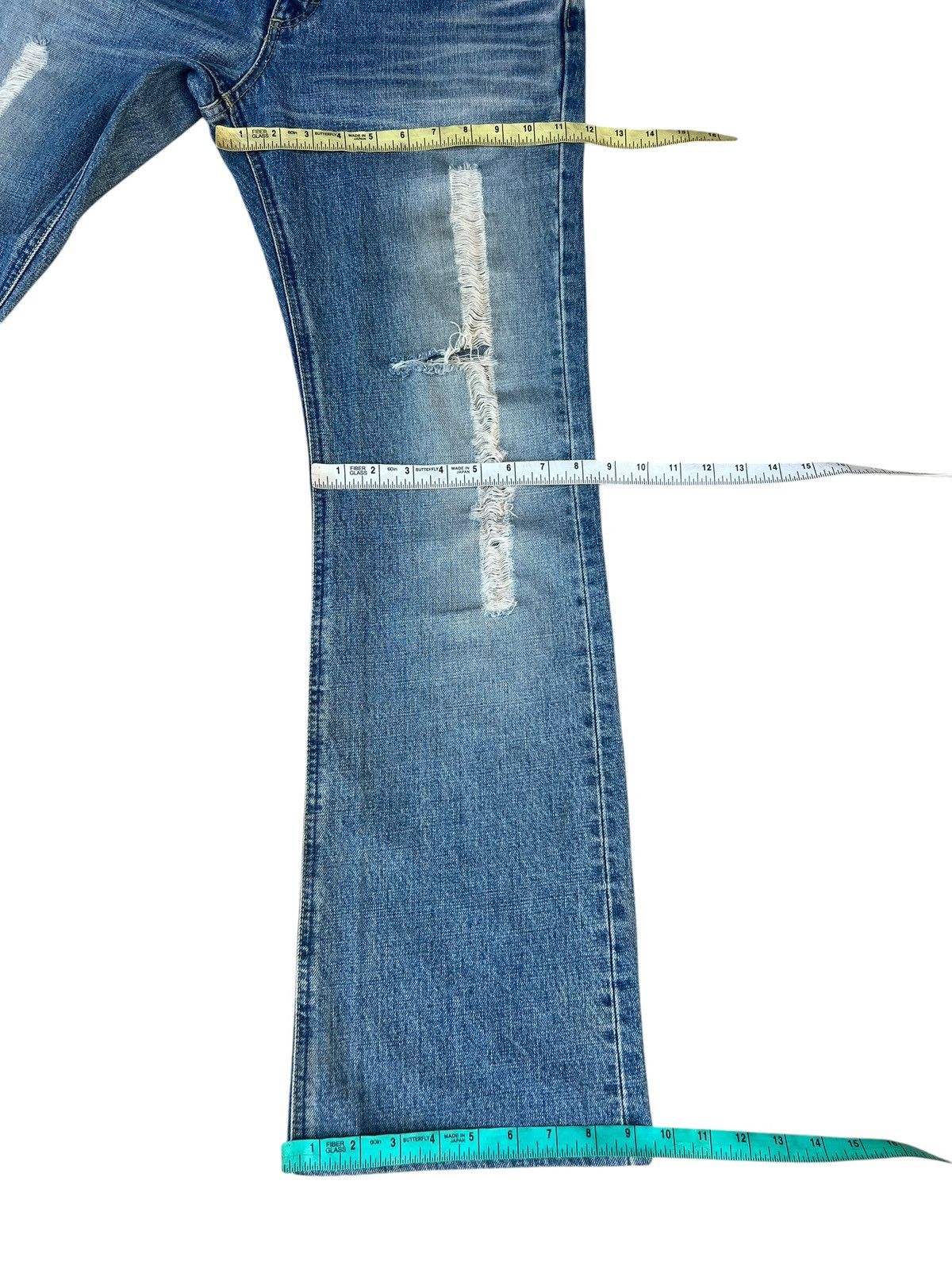 Lee × Vintage VTG 2000s Lee Riders Sanforized Dirty Mud Denim Flare Jeans Size US 32 / EU 48 - 5 Thumbnail