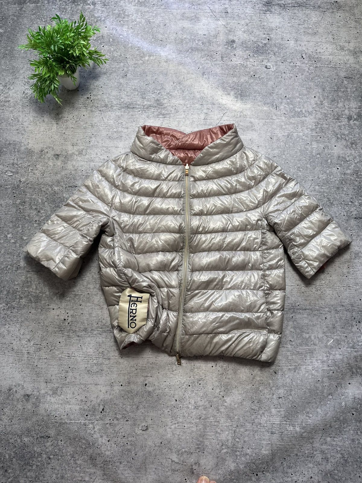 Herno Luxury Reversible Way Short Sleeve Down Puffer Jacket