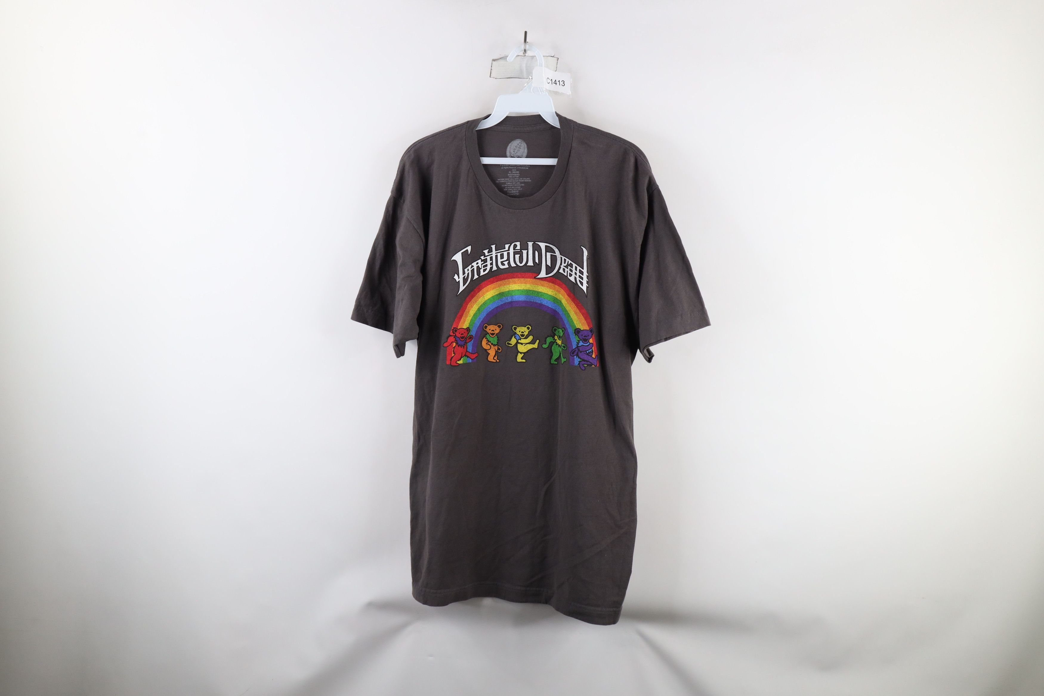 Vintage Retro Rainbow Bear Grateful Dead Band Short Sleeve T-Shirt Size US XL / EU 56 / 4 - 1 Thumbnail