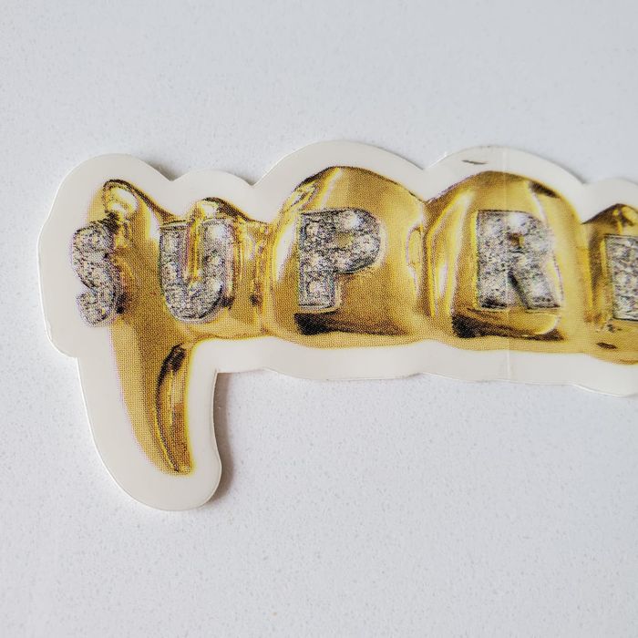 Supreme shop grillz sticker