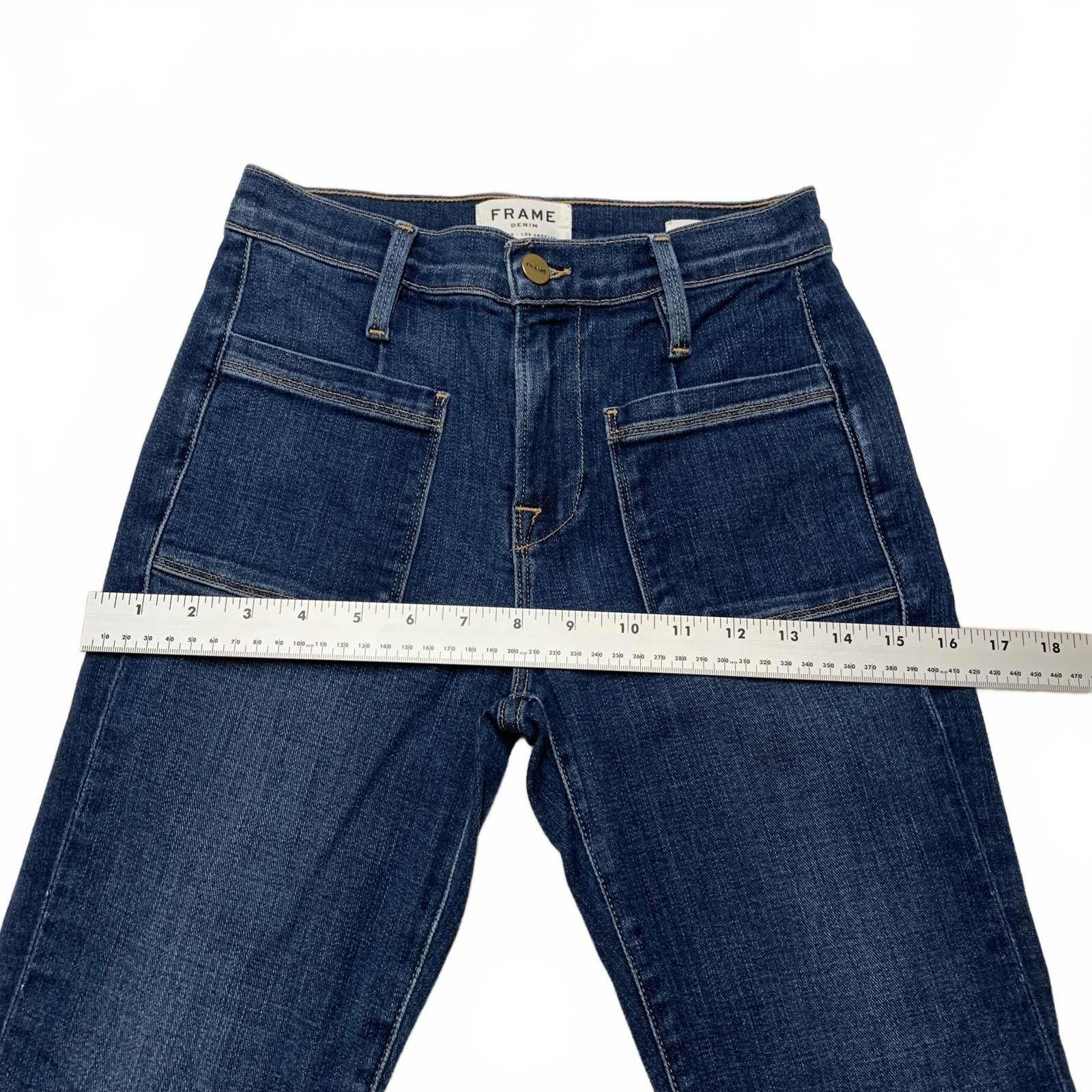 Frame FRAME Le Bardot Crop Flare Jeans Women 23 UK 4 Blue Denim Size 23" - 6 Thumbnail
