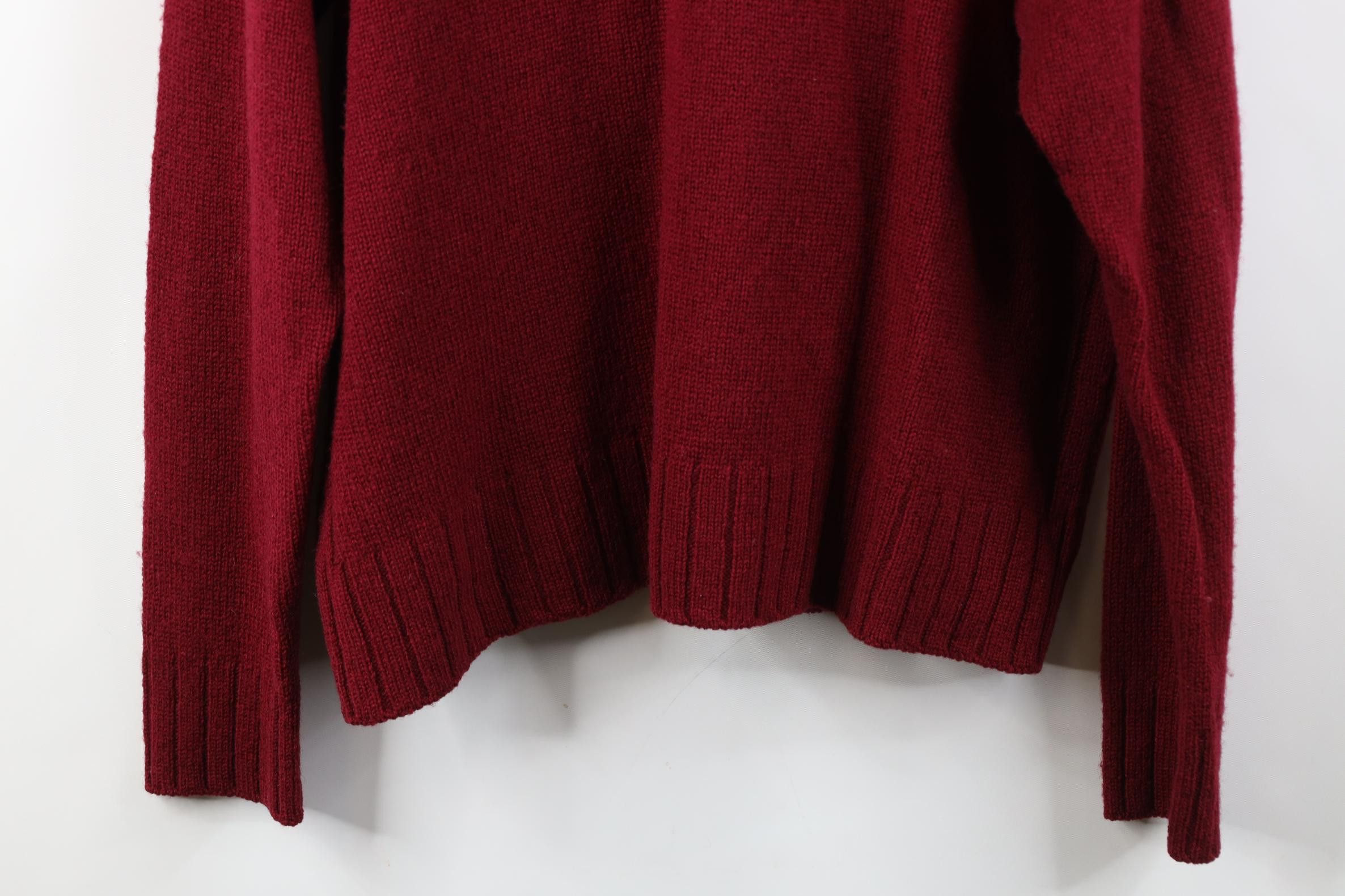 Gap Vintage 90s Gap Shetland Wool Ribbed Knit V-Neck Sweater Red Size US L / EU 52-54 / 3 - 3 Thumbnail