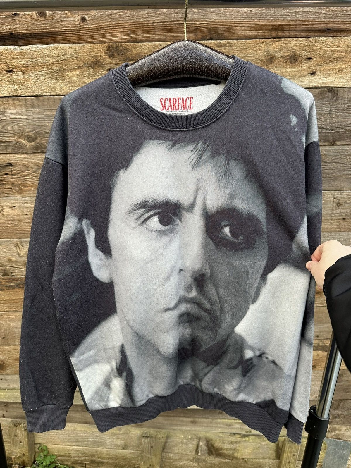 Vintage Scarface Tony Montana Over Print Sweatshirt Y2K Scream Size US M / EU 48-50 / 2 - 2 Thumbnail
