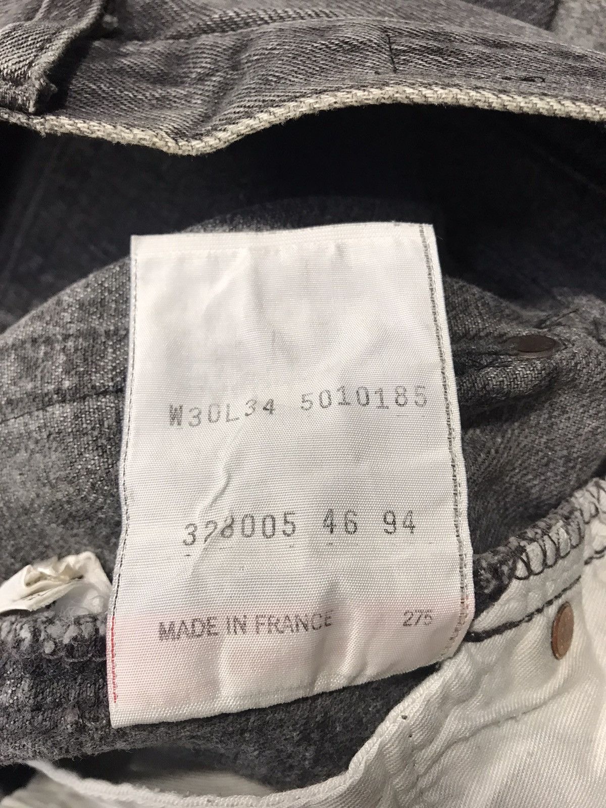 Levi's Vintage Clothing Vintage 501 France Black Denim Jean Zipper Flaps Pocket E179 Size US 29 - 12 Thumbnail