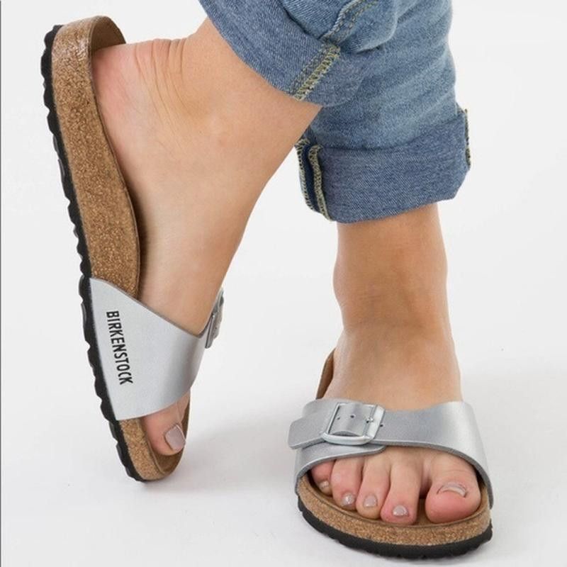 Birkenstock Birkenstock Madrid Birko-Flor Womens Leather Slide Sandals Size US 7 / IT 37 - 15 Thumbnail
