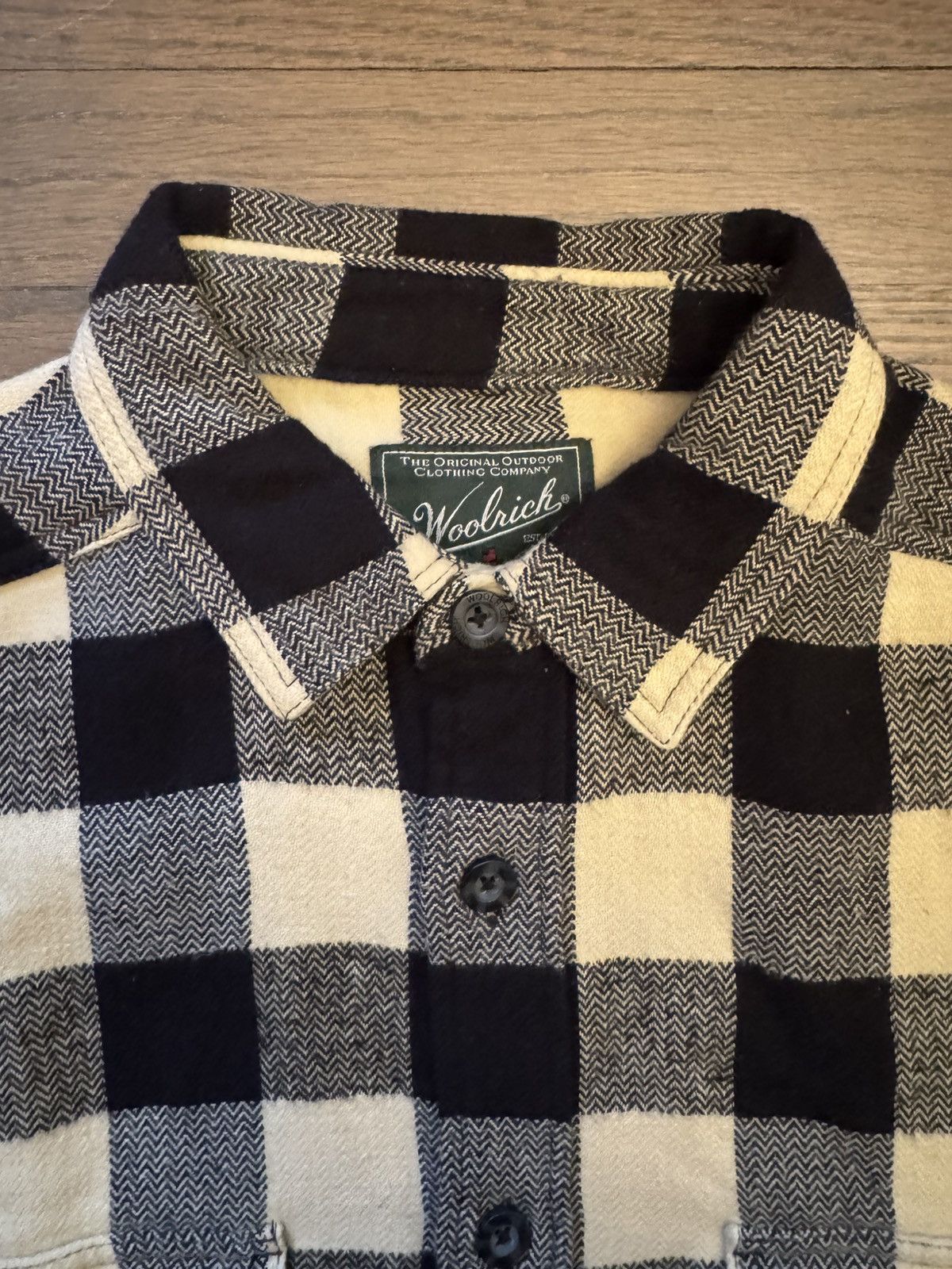 Woolrich Woolen Mills Woolrich Black & Cream Flannel Size US M / EU 48-50 / 2 - 2 Thumbnail