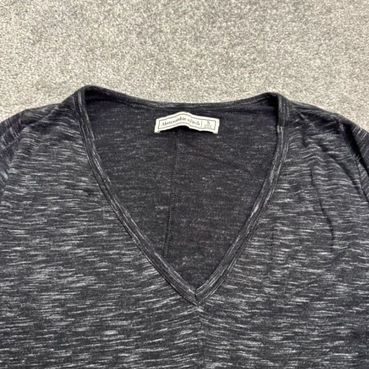 Abercrombie & Fitch Abercrombie & Fitch Dress Womens Small Dark Gray V-Neck LS Mini Super Soft Swing Size S / US 4 / IT 40 - 3 Thumbnail