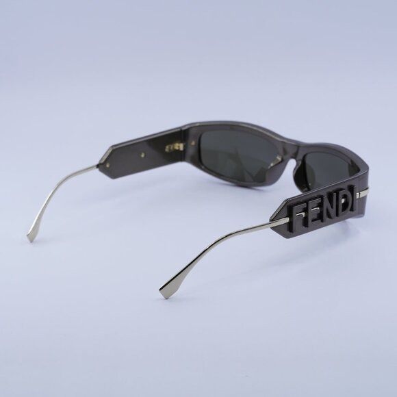 Fendi Fendi FE40120I 45E Sunglasses Shiny Brown Oval Frame, Brown Size ONE SIZE - 9 Thumbnail