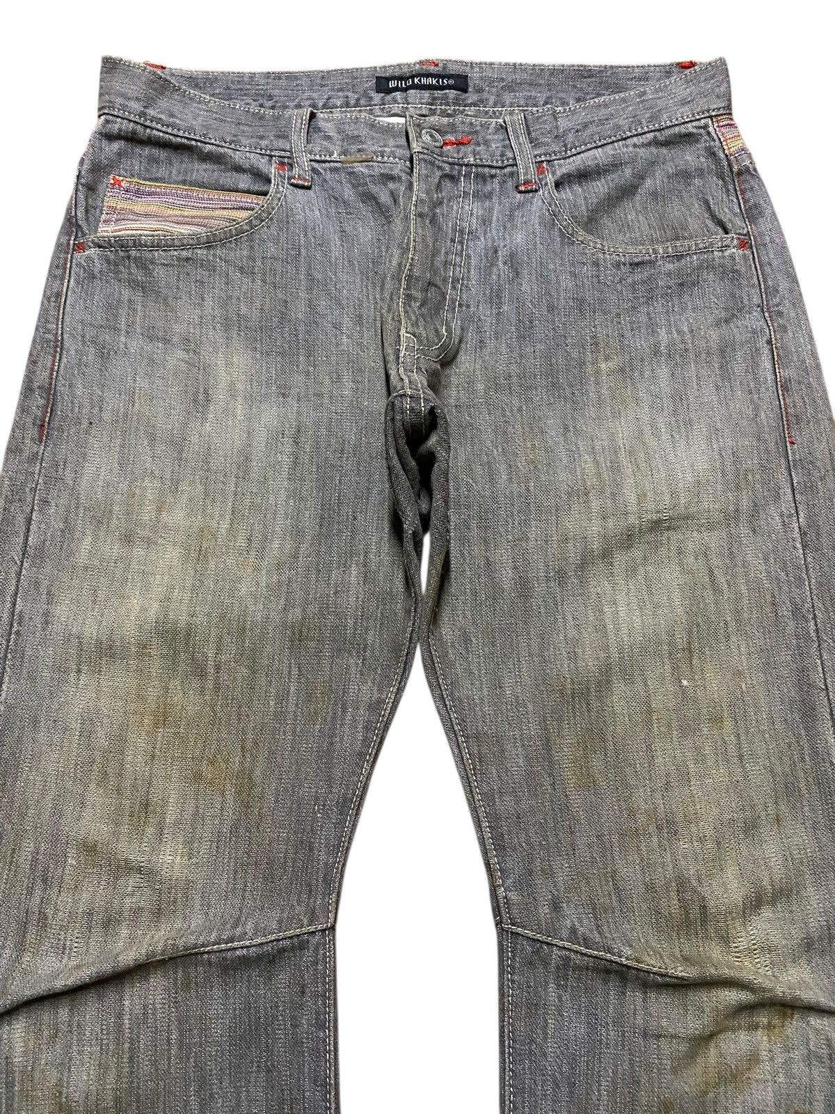 Le Grande Bleu (L.G.B.) Vintage Japanese Brand Wild Khakis Grunge Distressed Jeans Size US 32 / EU 48 - 3 Thumbnail