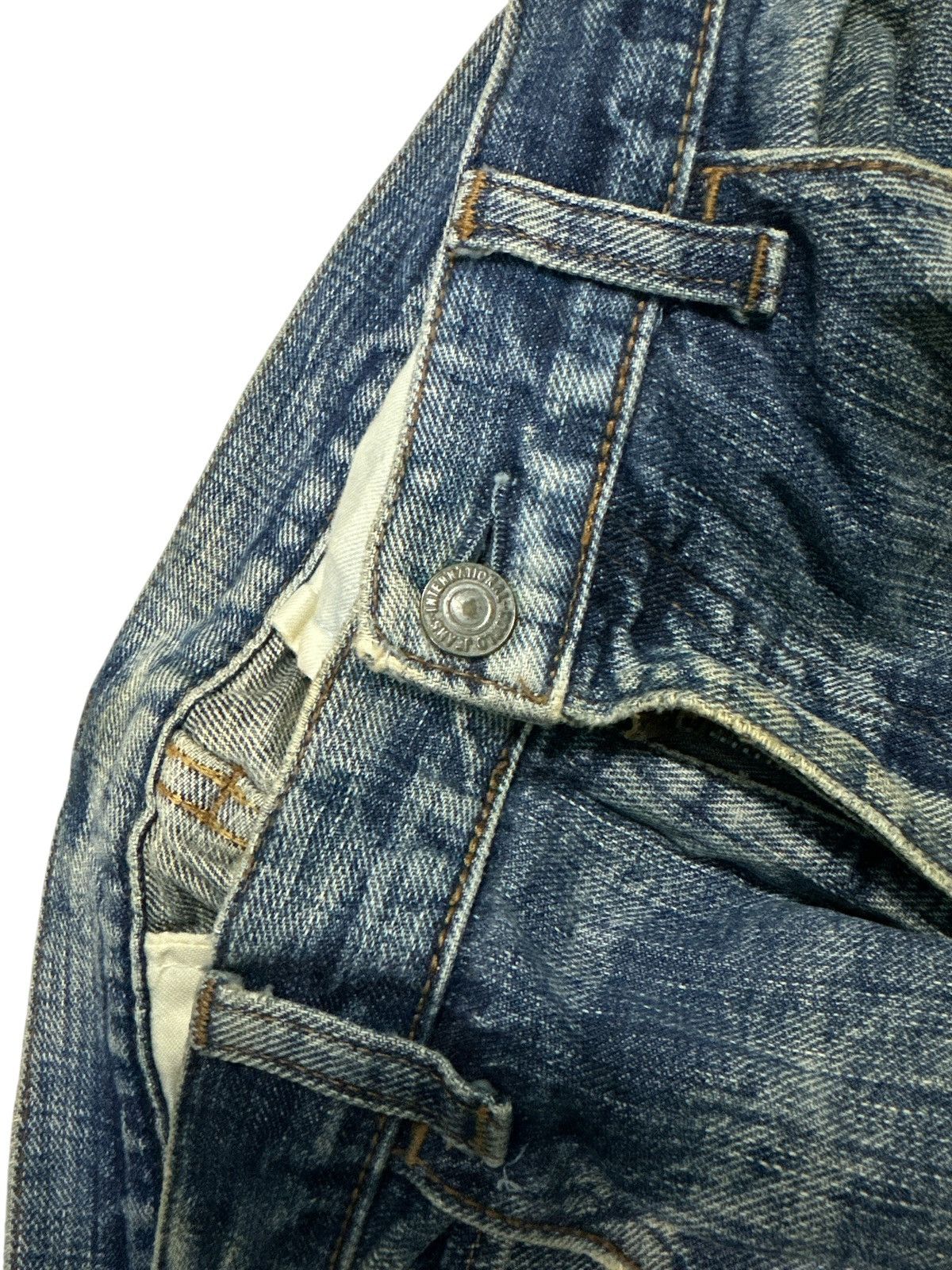 Kapital BushPant Denim Trashed Distress Denim Unbrand🎌💥 Size US 34 / EU 50 - 6 Thumbnail