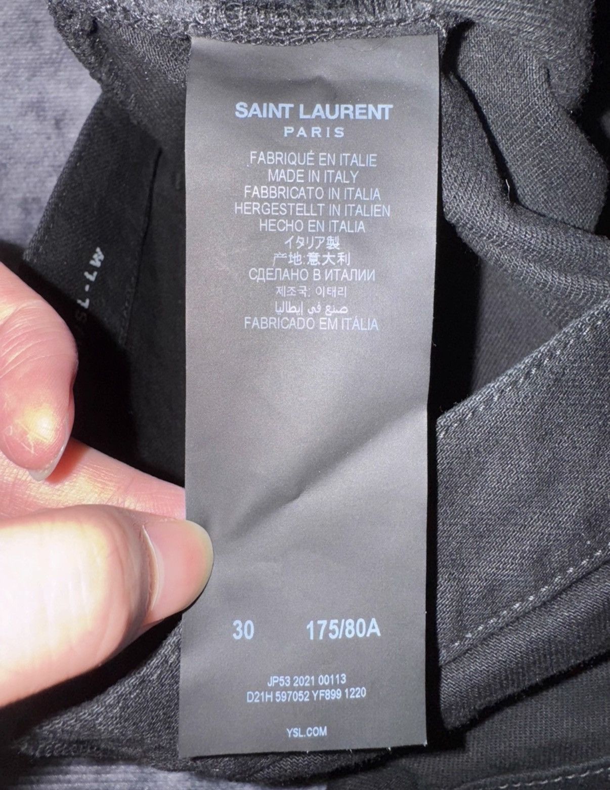 Saint Laurent Paris Saint Laurent (SLP) 21FW Black Basic Denim Jeans Size US 30 / EU 46 - 5 Thumbnail