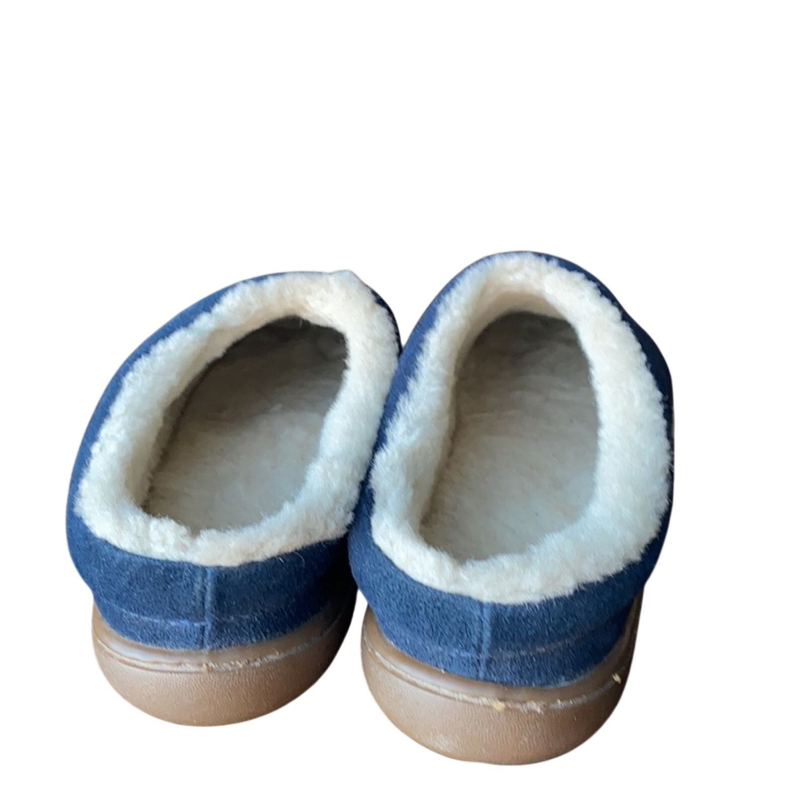 Lands' End Land’s End blue suede Sherpa lined slippers warm size 7 Size US 7 / IT 37 - 3 Thumbnail