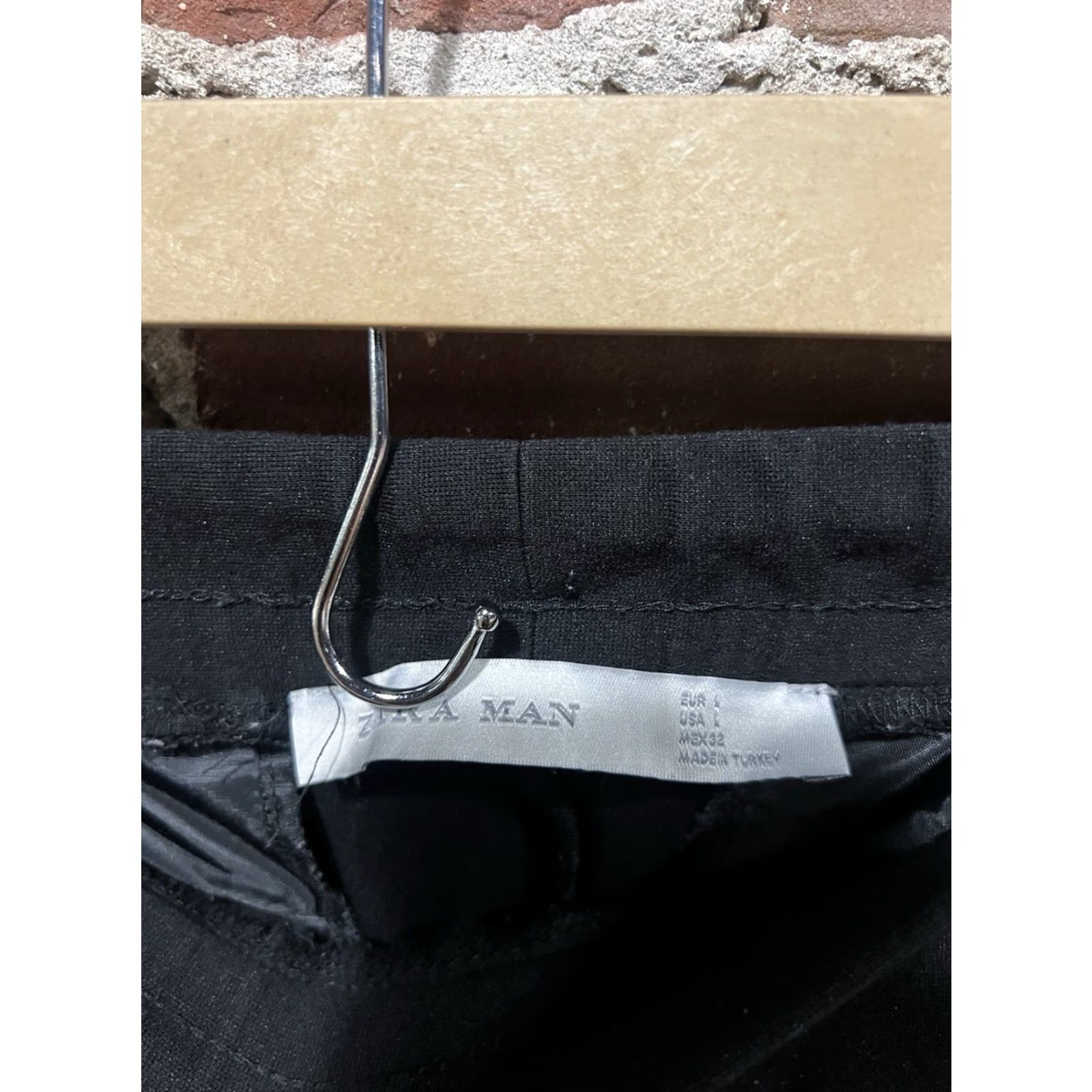 Zara Zara Men Black Sweatpants Jogger Drawstring Large Pants Activewear Size US 33 - 3 Thumbnail