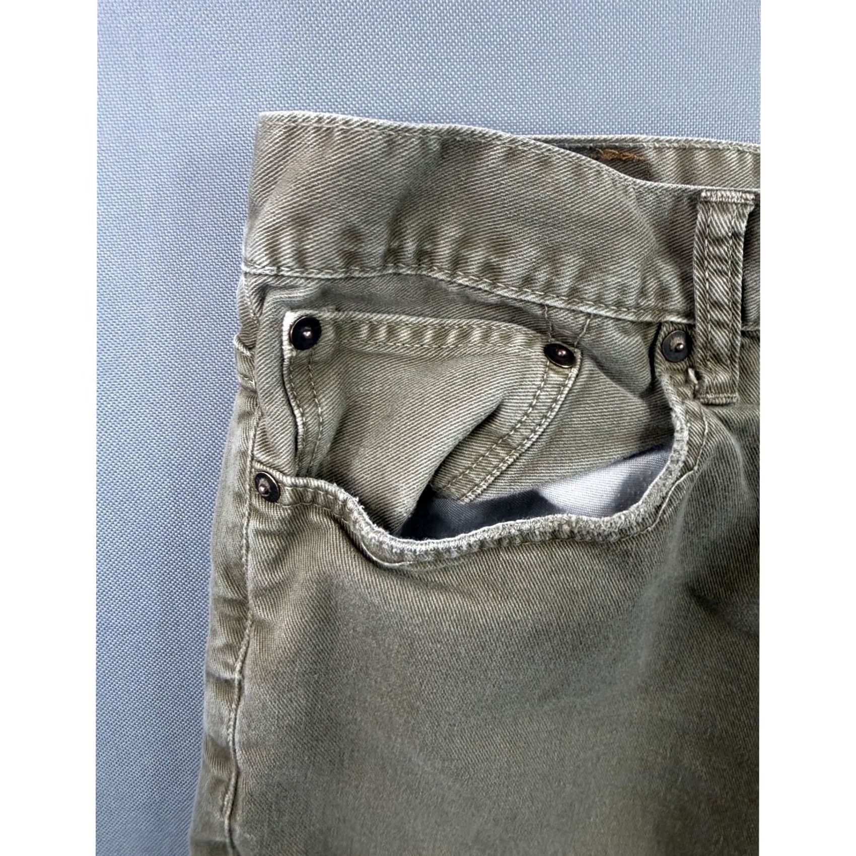 American Eagle Outfitters American Eagle Outfitters Core Flex Pants Mens Olive Green Slim Fit 34x34 Size US 34 / EU 50 - 7 Thumbnail