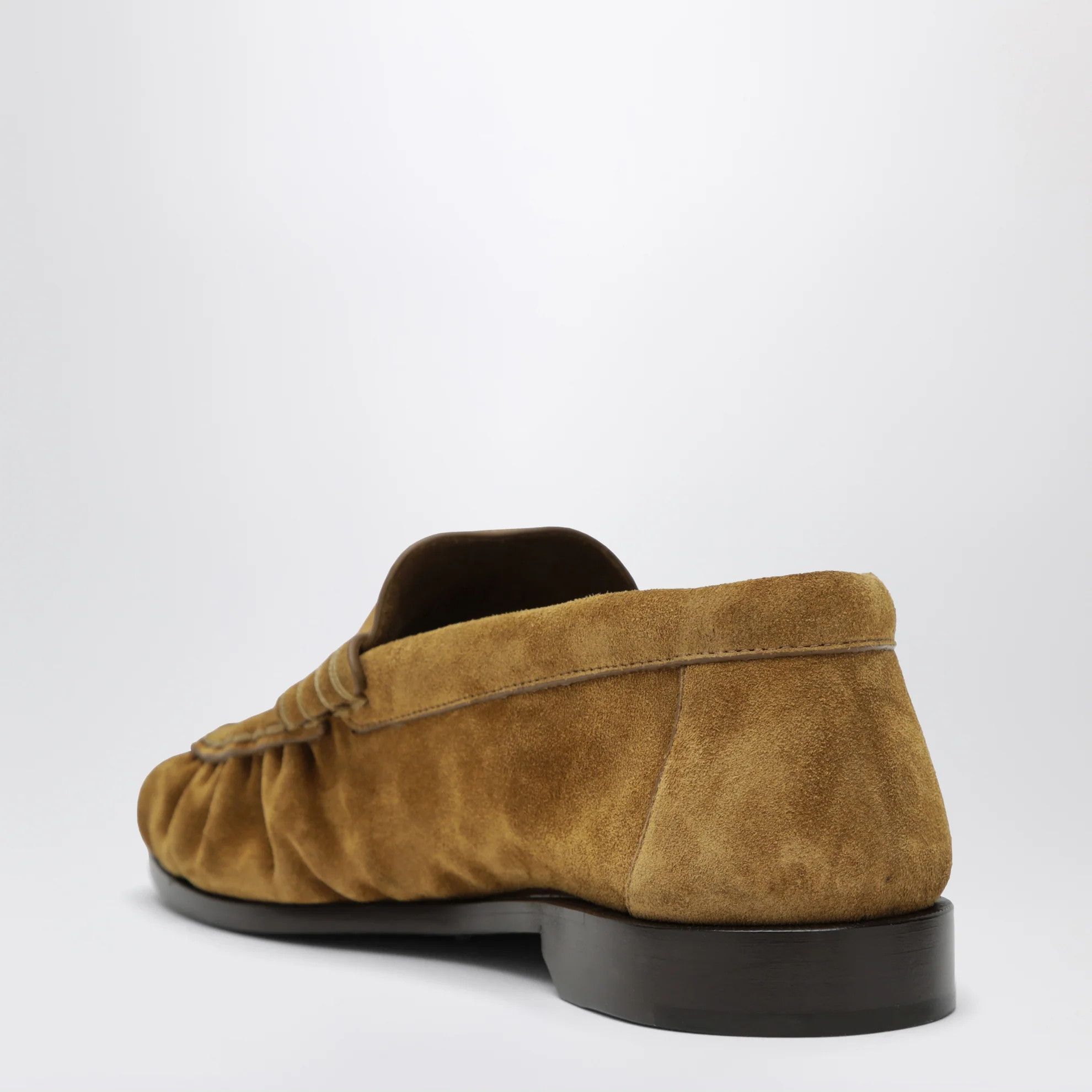 Saint Laurent Paris o1d2blof0526 Suede Loafer Moccasins in Beige Size US 6 / IT 36 - 4 Thumbnail