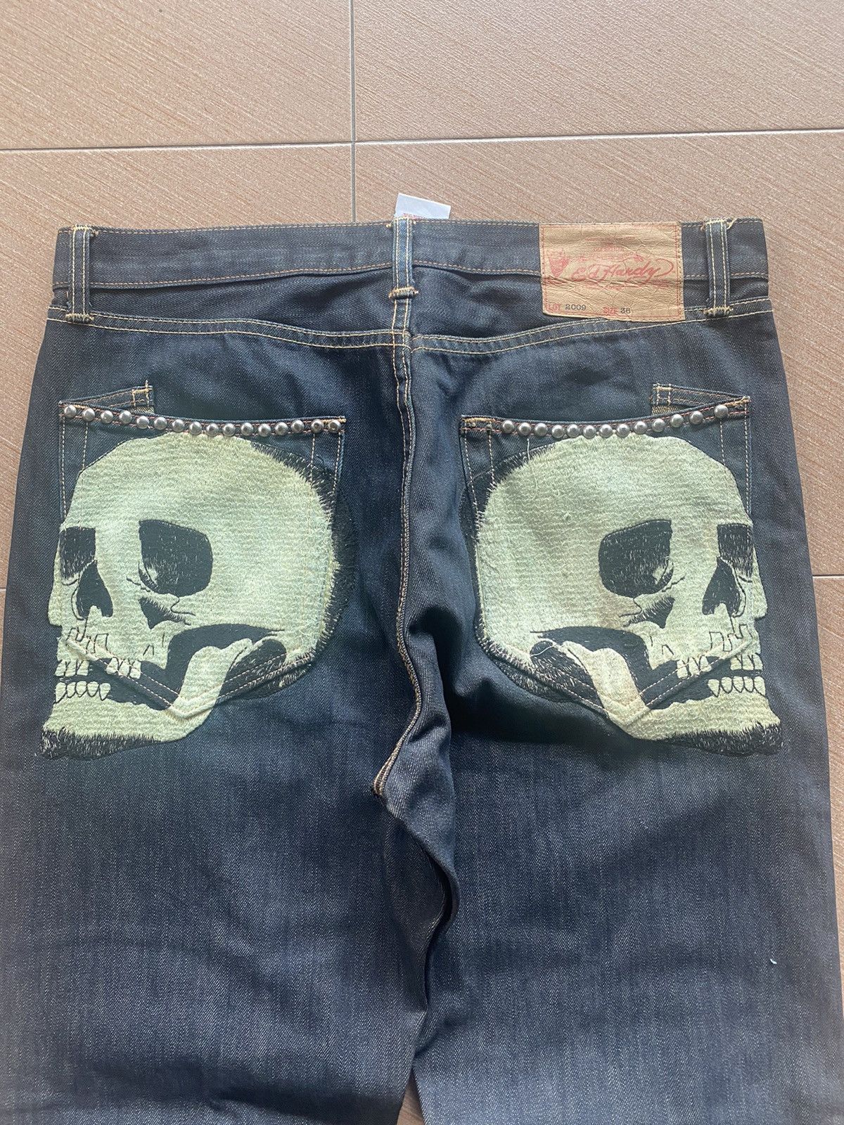 Ed Hardy CHRISTIAN AUDIGER ED HARDY DENIM SKULL Size US 38 / EU 54 - 1 Thumbnail