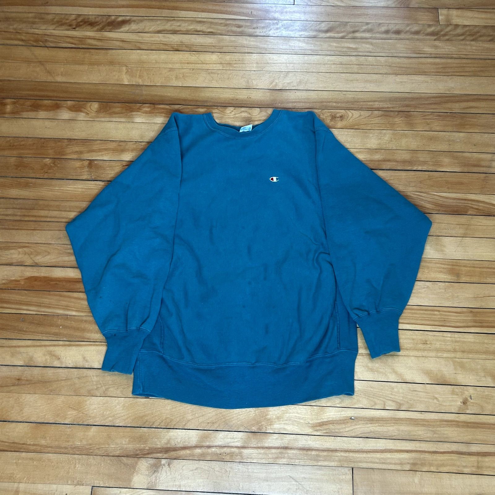 Champion Vintage 90s Aqua Champion Reverse Weave XL Size US XL / EU 56 / 4 - 4 Thumbnail