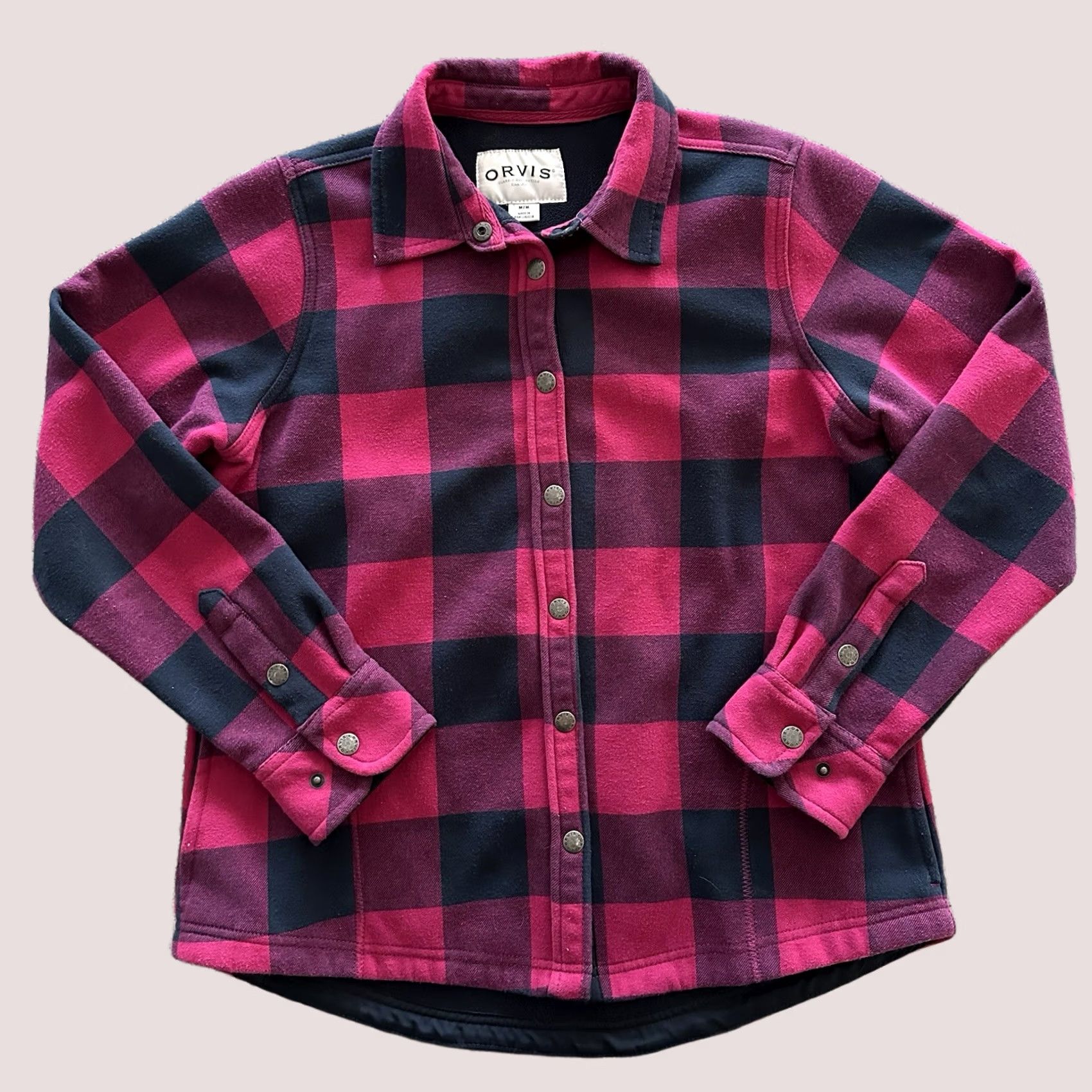 Orvis Orvis Shirt Jacket Womens M Pink Plaid Flannel Shacket with Snap Button Pockets Medium Size M / US 6-8 / IT 42-44 - 1 Thumbnail