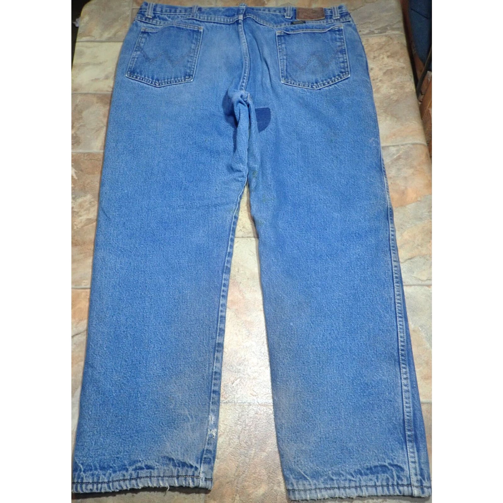 Wrangler Vintage Wrangler Men’s High Rise Insulated 40x27 Distressed Blue Denim Jeans with Pockets Western 90s Mens Size US 42 / EU 58 - 2 Thumbnail