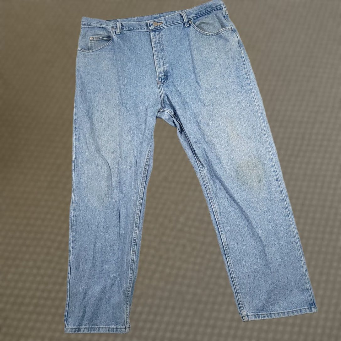 Wrangler VINTAGE Wrangler Jeans Mens 42x30 Denim Relaxed Fit Workwear Grunge Medium Wash Mens Jeans Straight 5-Pocket Grunge Size US 42 / EU 58 - 1 Thumbnail