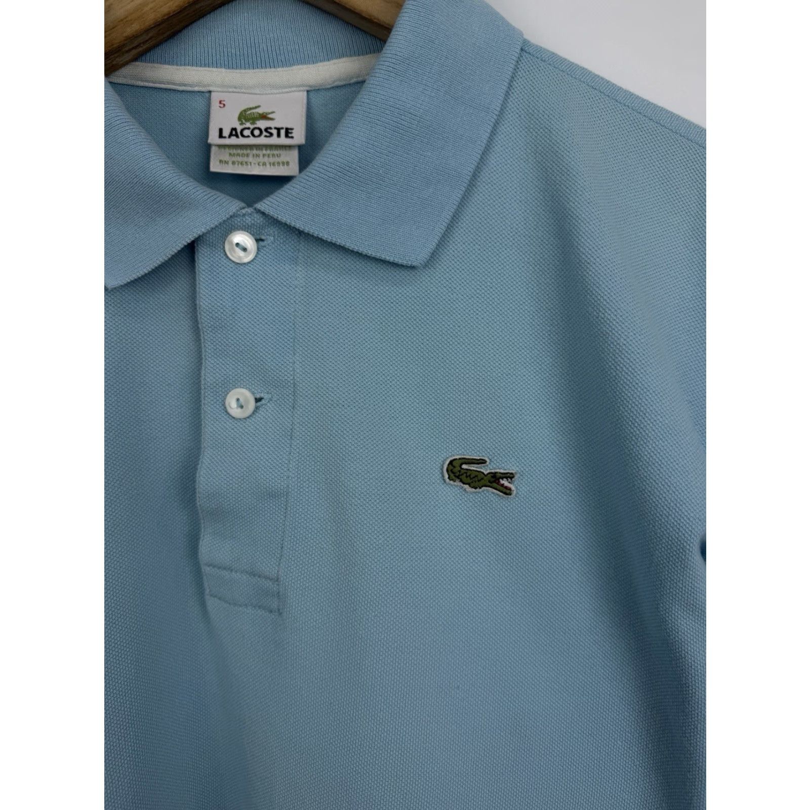 Lacoste VINTAGE Lacoste Polo T-Shirt Men 90s Regular Size L Blue 90s Polo Single Stitch Retro Rare Jeans? Size US L / EU 52-54 / 3 - 4 Thumbnail