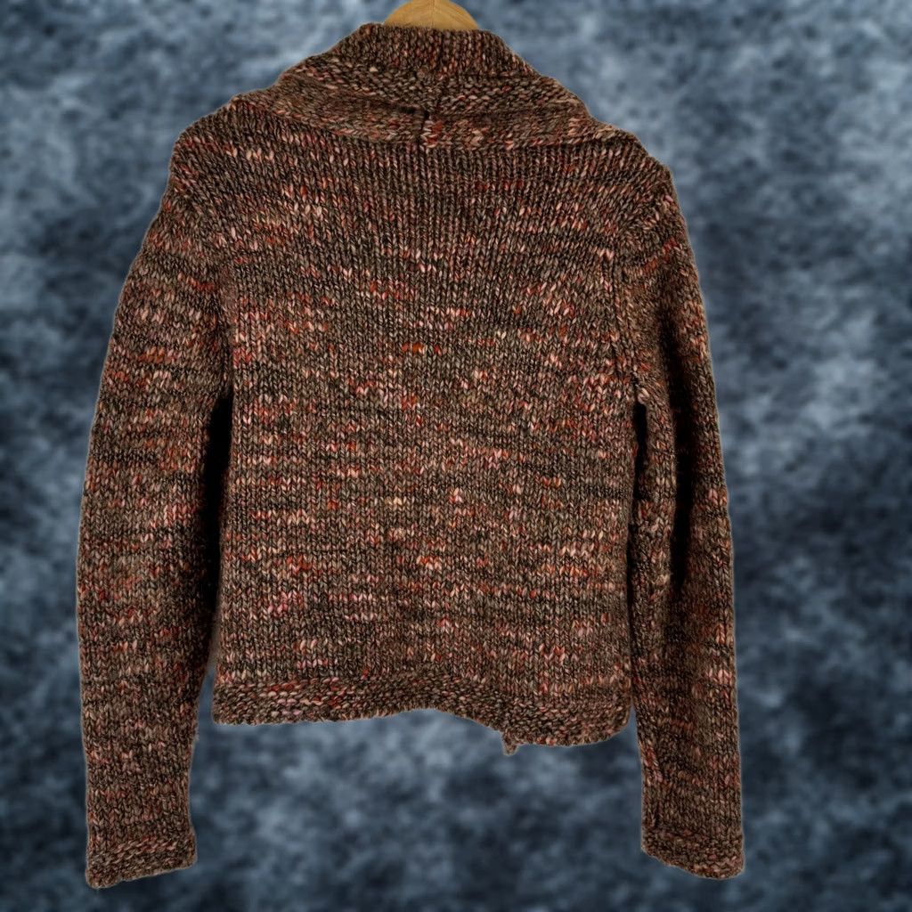 J. Jill J Jill Cardigan Wool Alpaca Knit Sweater Geometric Open Front Collared N/A Size M / US 6-8 / IT 42-44 - 1 Thumbnail