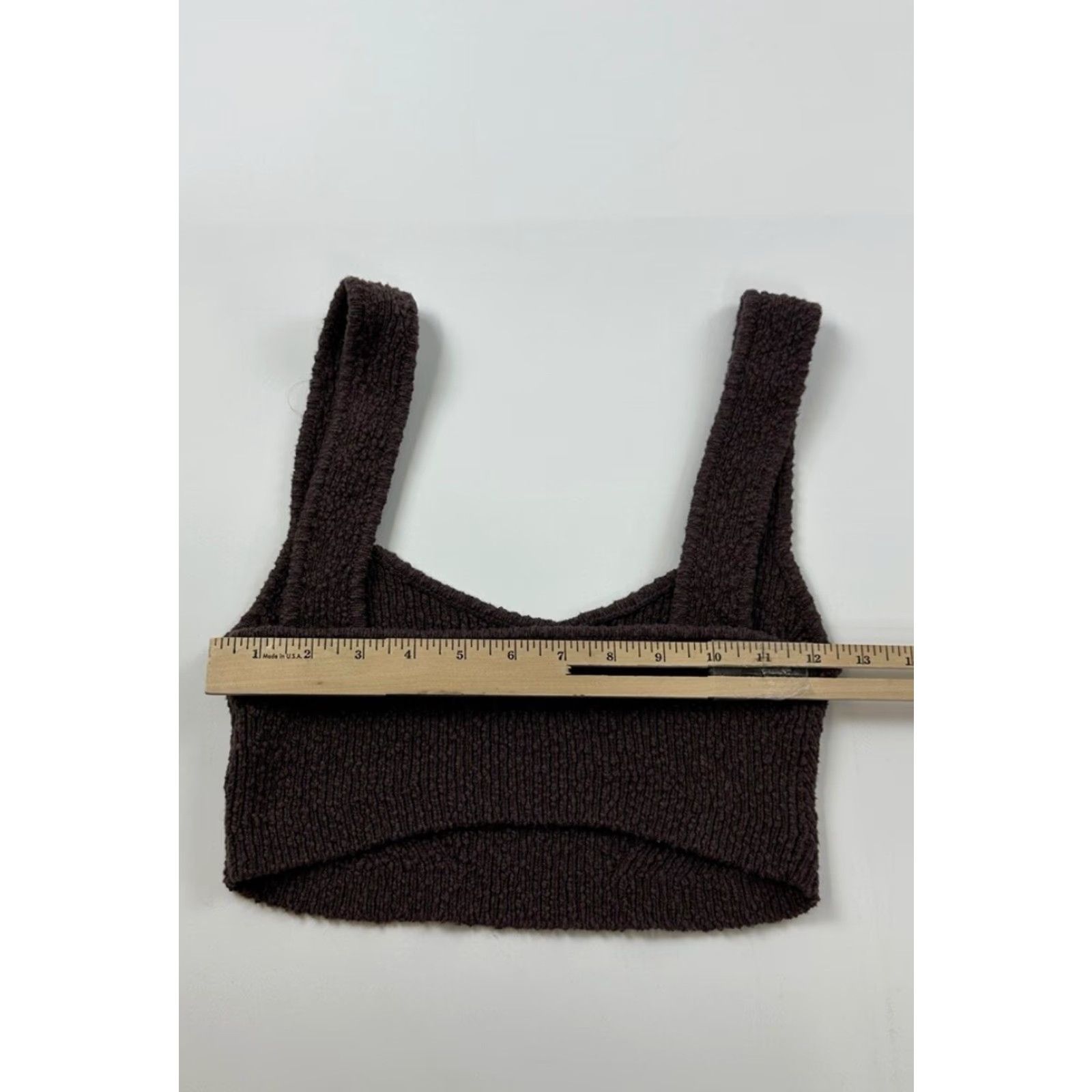 Urban Outfitters Urban Outfitters Crop Top Women’s Medium Brown Knit Bralette Crop Top M Brown Knit Cropped Tank Shirt Womens M Brown Urban Outfitters Size M / US 6-8 / IT 42-44 - 6 Thumbnail