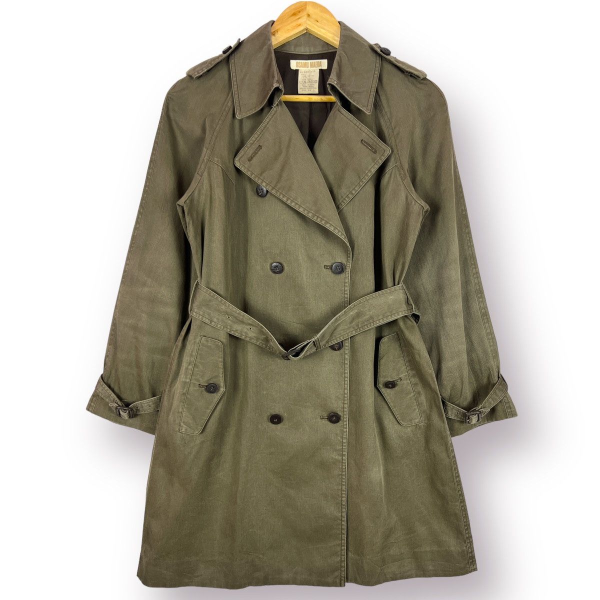Japanese Brand 🔥 OSAMU MAEDA TRENCH COAT DOUBLE BREASTED Size M / US 6-8 / IT 42-44 - 1 Thumbnail