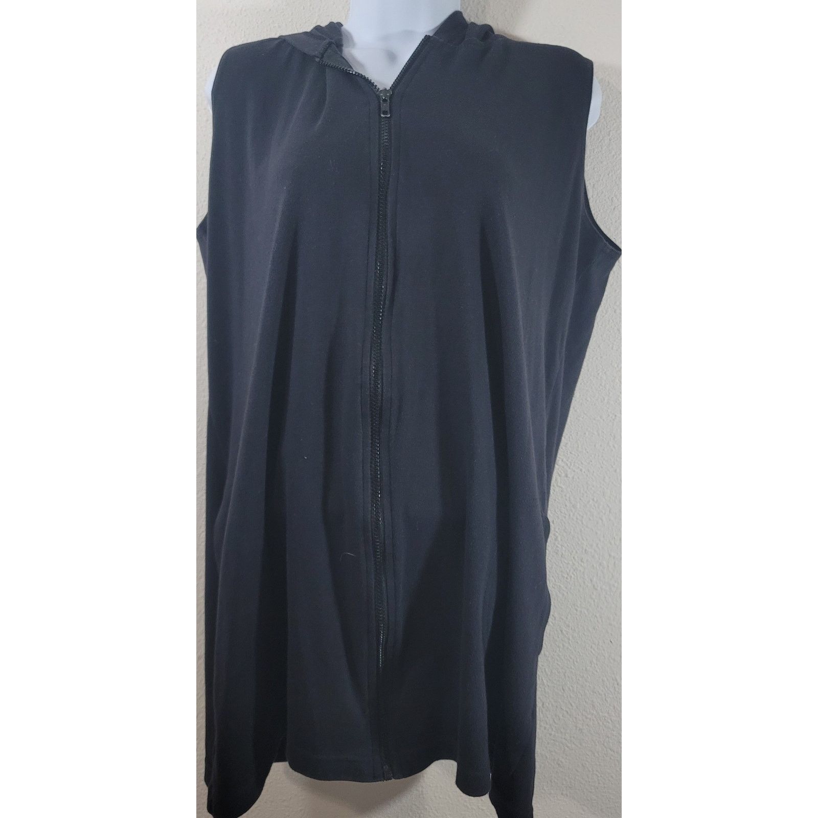 Other Wear Abouts Black Full Zip Sleeveless Hoodie Large Size L / US 10 / IT 46 - 1 Thumbnail