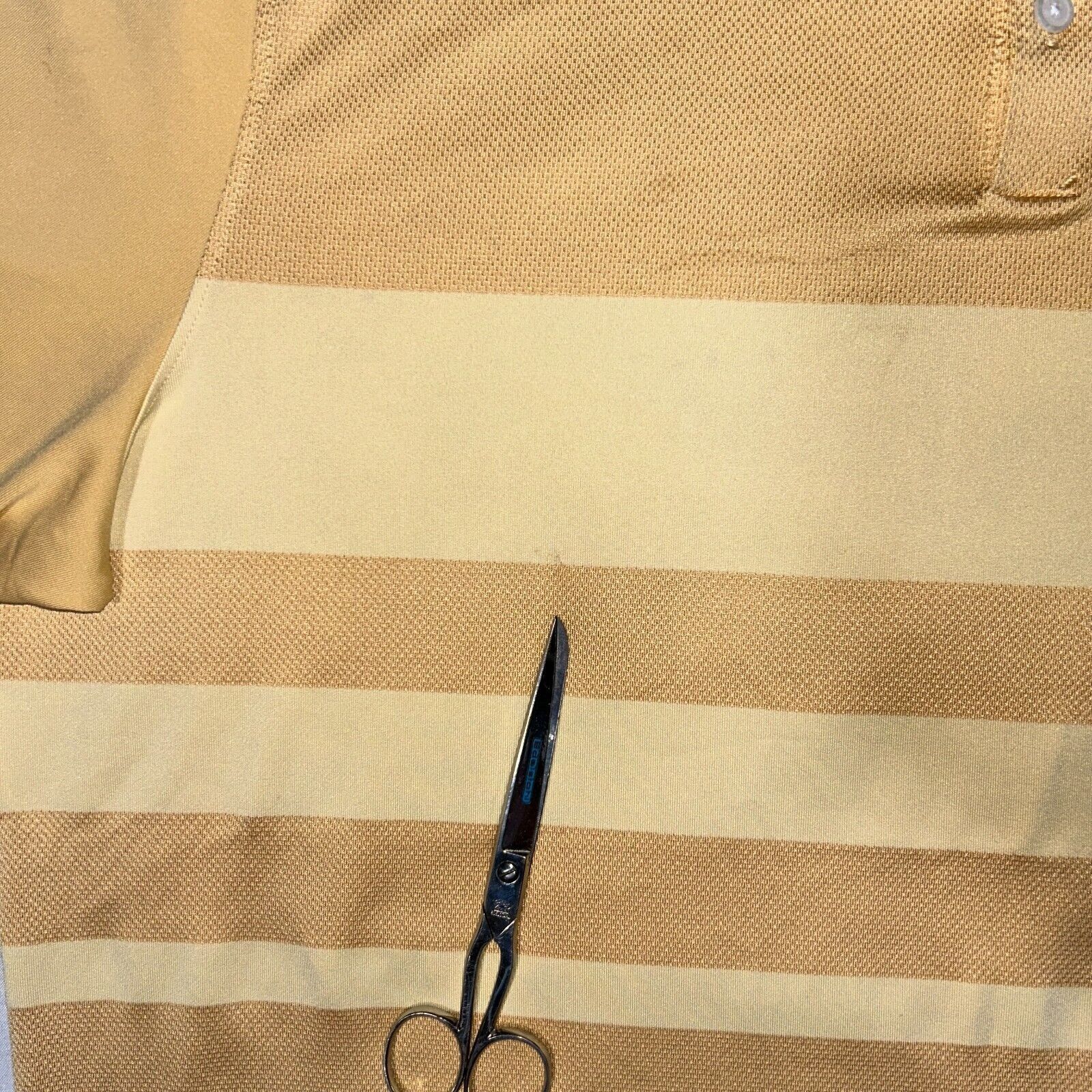 Nike Nike Dri-Fit Golden Yellow Striped Athletic Collared Polo Sh Size US L / EU 52-54 / 3 - 2 Thumbnail