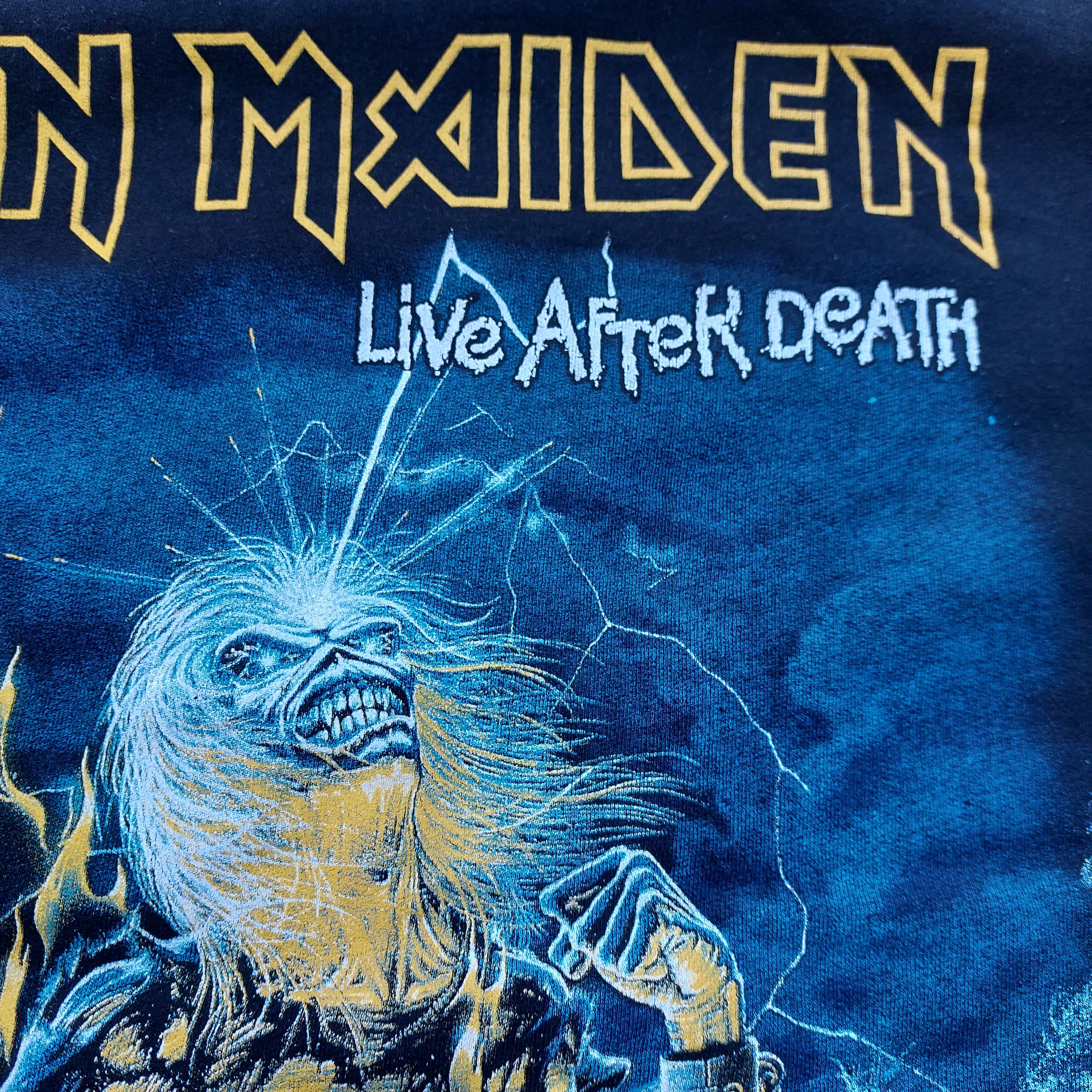 Band Tees × Iron Maiden × Vintage iron maiden live after death vintage hoodie double print Size US XXL / EU 58 / 5 - 4 Thumbnail