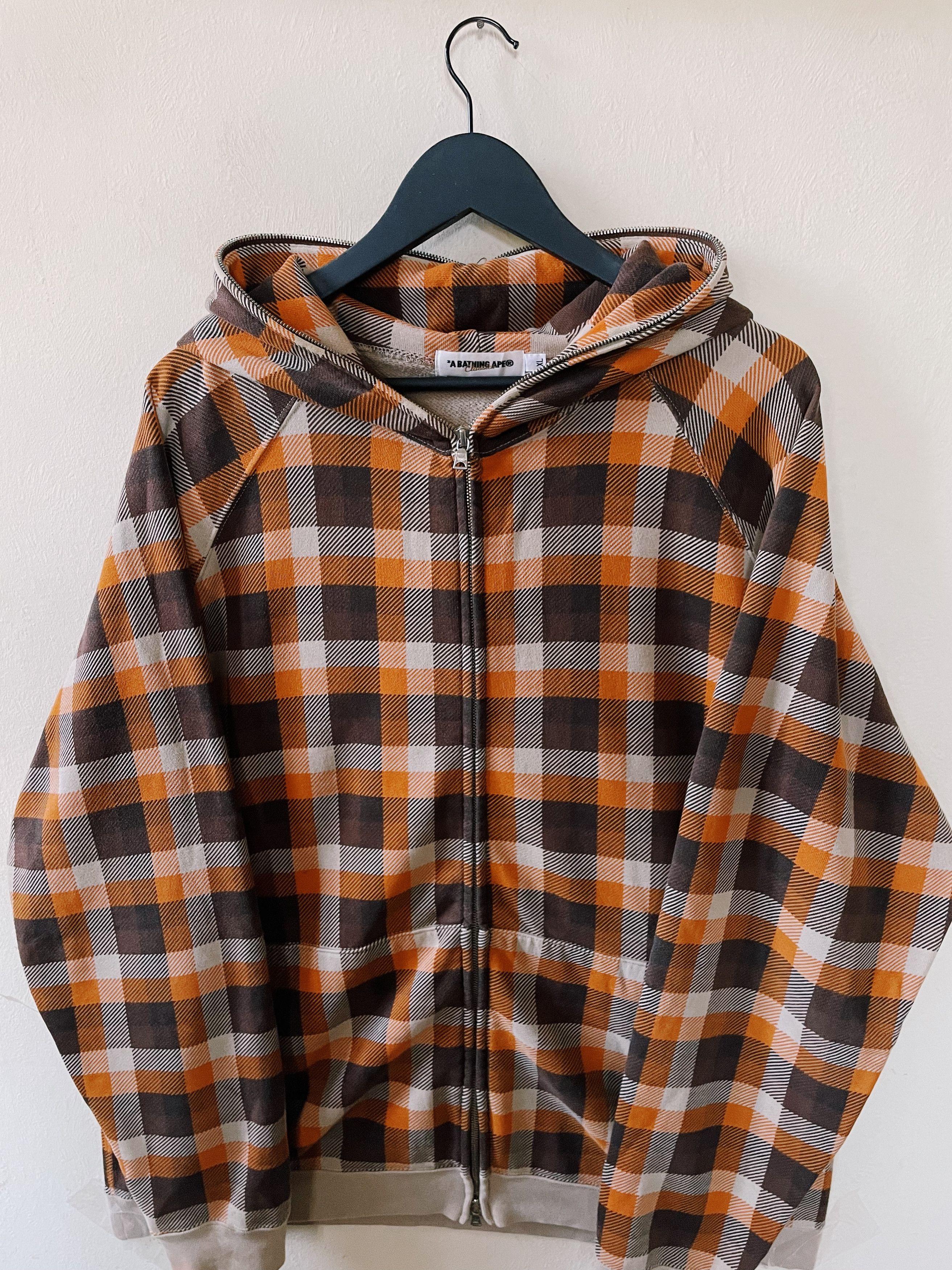 Vintage Y2K Bape A Bathing Ape Checkered Full zip Hoodie