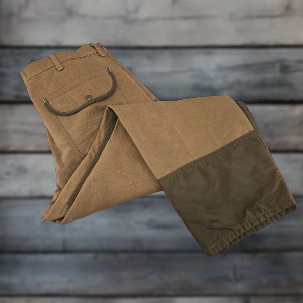 Carhartt VINTAGE Carhartt Brush Pants Mens Pants 41x30 Brown Canvas 41 30 Inseam Regular Distressed WU256 USA Cowboy Horse Workwear 90s Size US 41 - 1 Thumbnail