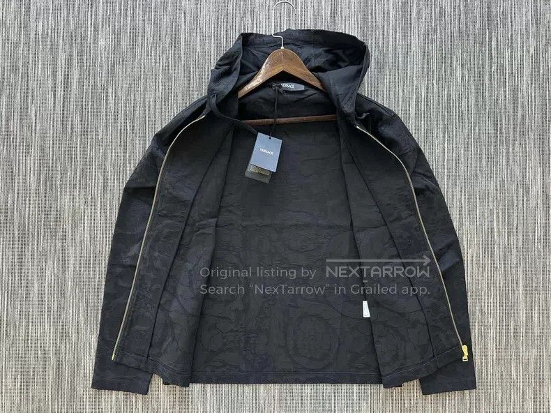 Versace Versace Black zippered jacket Size US XL / EU 56 / 4 - 4 Thumbnail
