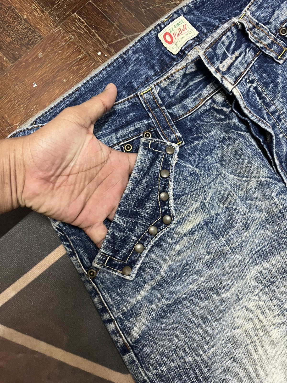 Japanese Brand 💥Offer Me💥Japanese Brand ZZ FIRST PINBALL Button Fly Flare Size US 34 / EU 50 - 6 Thumbnail