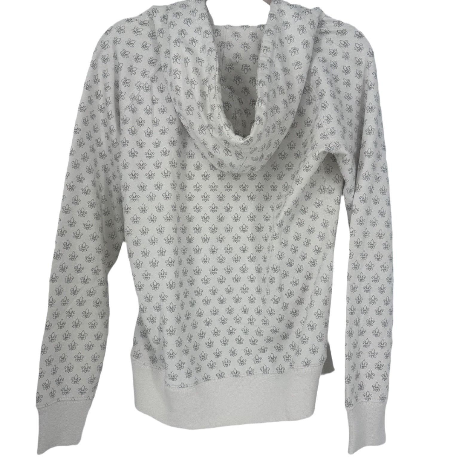Guess Guess White Fleur-de-lis All Over Print Hoodie - Large Size L / US 10 / IT 46 - 3 Thumbnail