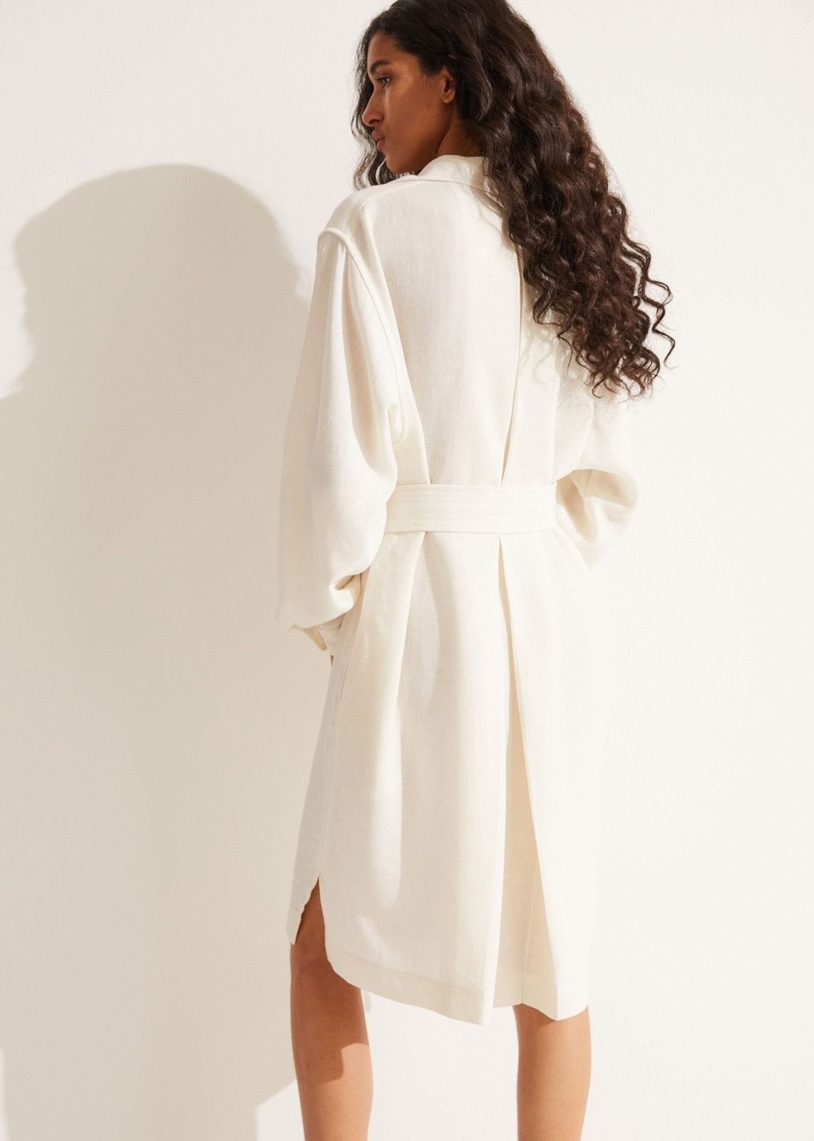 Loro Piana o1srvl11e0824 Birgit Summer Midi Dress in White Size S / US 4 / IT 40 - 3 Thumbnail