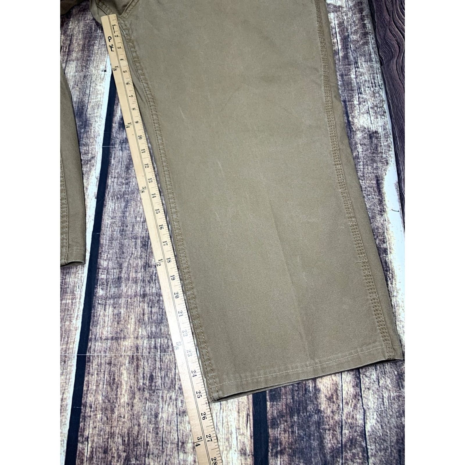 Vintage C.E. Schmidt Workwear Men's 42x30 Carpenter Canvas Light Brown Work Pants Size US 42 / EU 58 - 2 Thumbnail