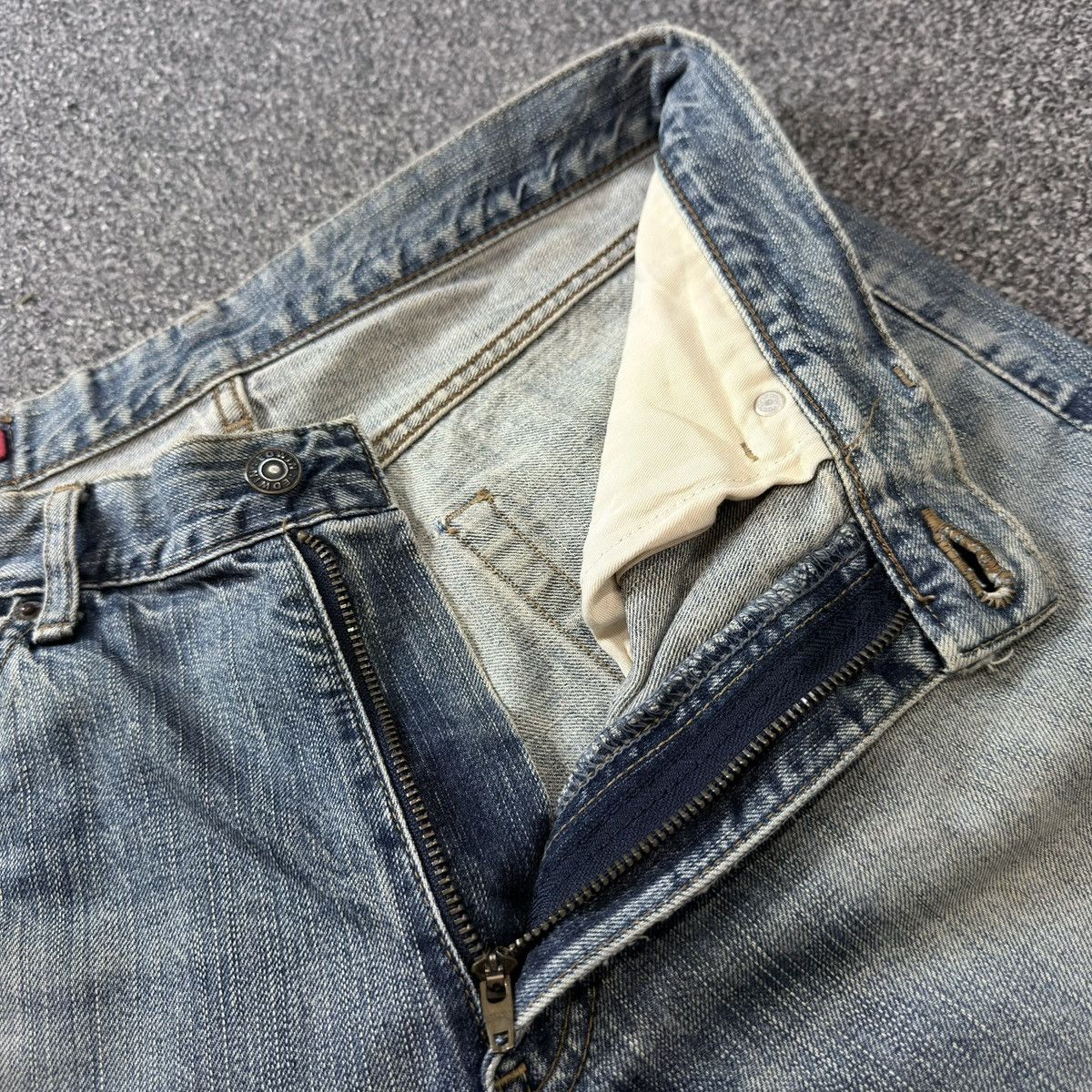 Edwin Vintage 90s Edwin 503 Rebel Distressed Dirty Wash Fade Denim Size US 34 / EU 50 - 15 Thumbnail
