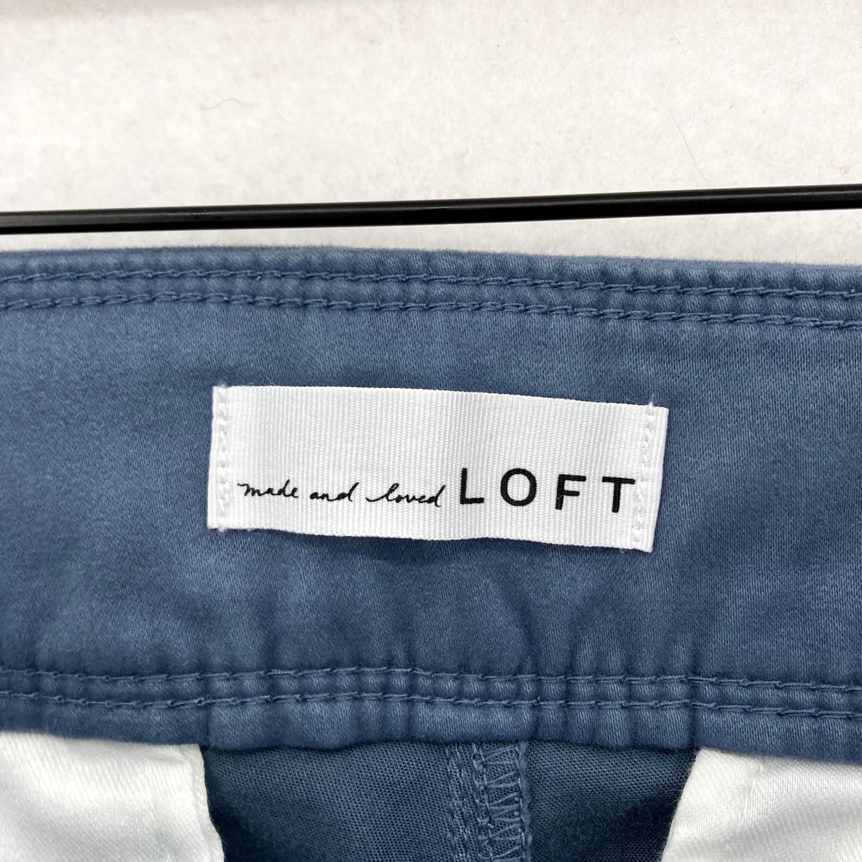 Loft VINTAGE LOFT Pants Womens 24/00 Blue High Waist Skinny Stretch Zip Pockets Slim Size 24" / US 00 / IT 34 - 5 Thumbnail