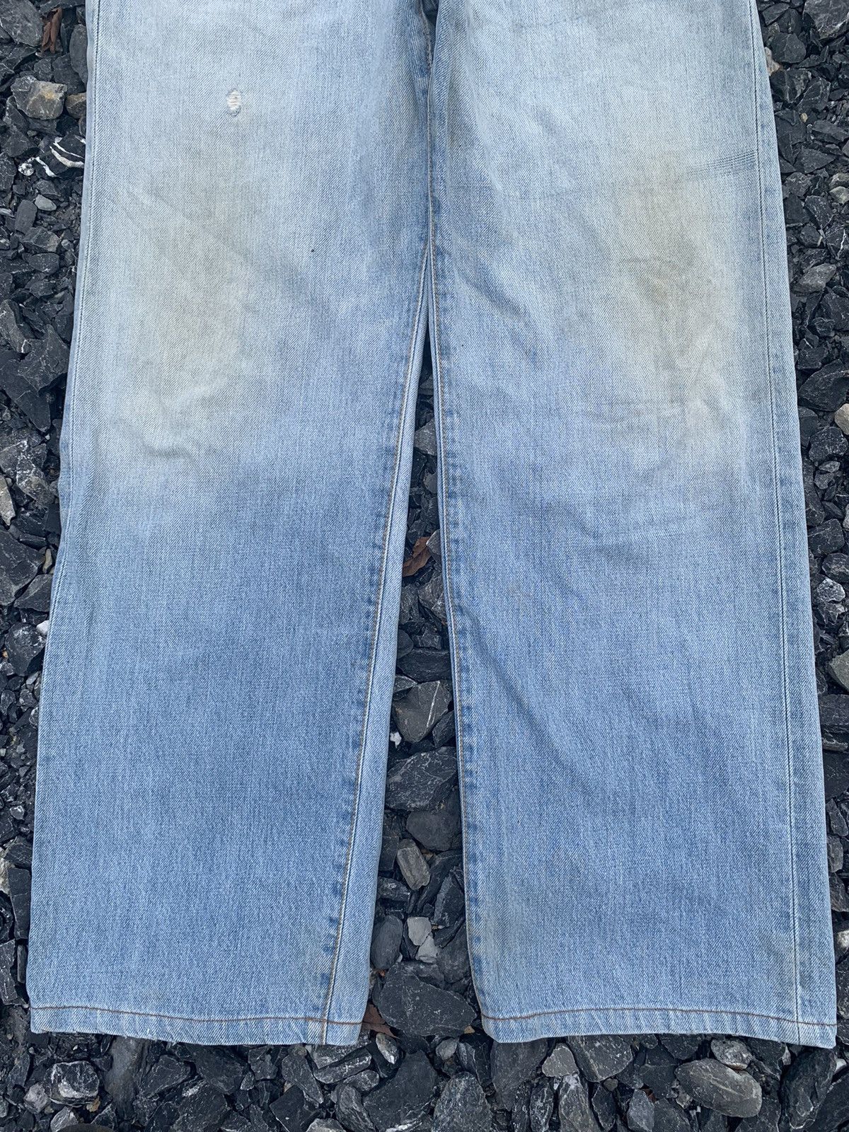Edwin × Kapital × Vintage EDWIN 505 SELVEDGE BUTTON FLY BAGGY FADED DISTRESSED DENIM Size US 32 / EU 48 - 4 Thumbnail